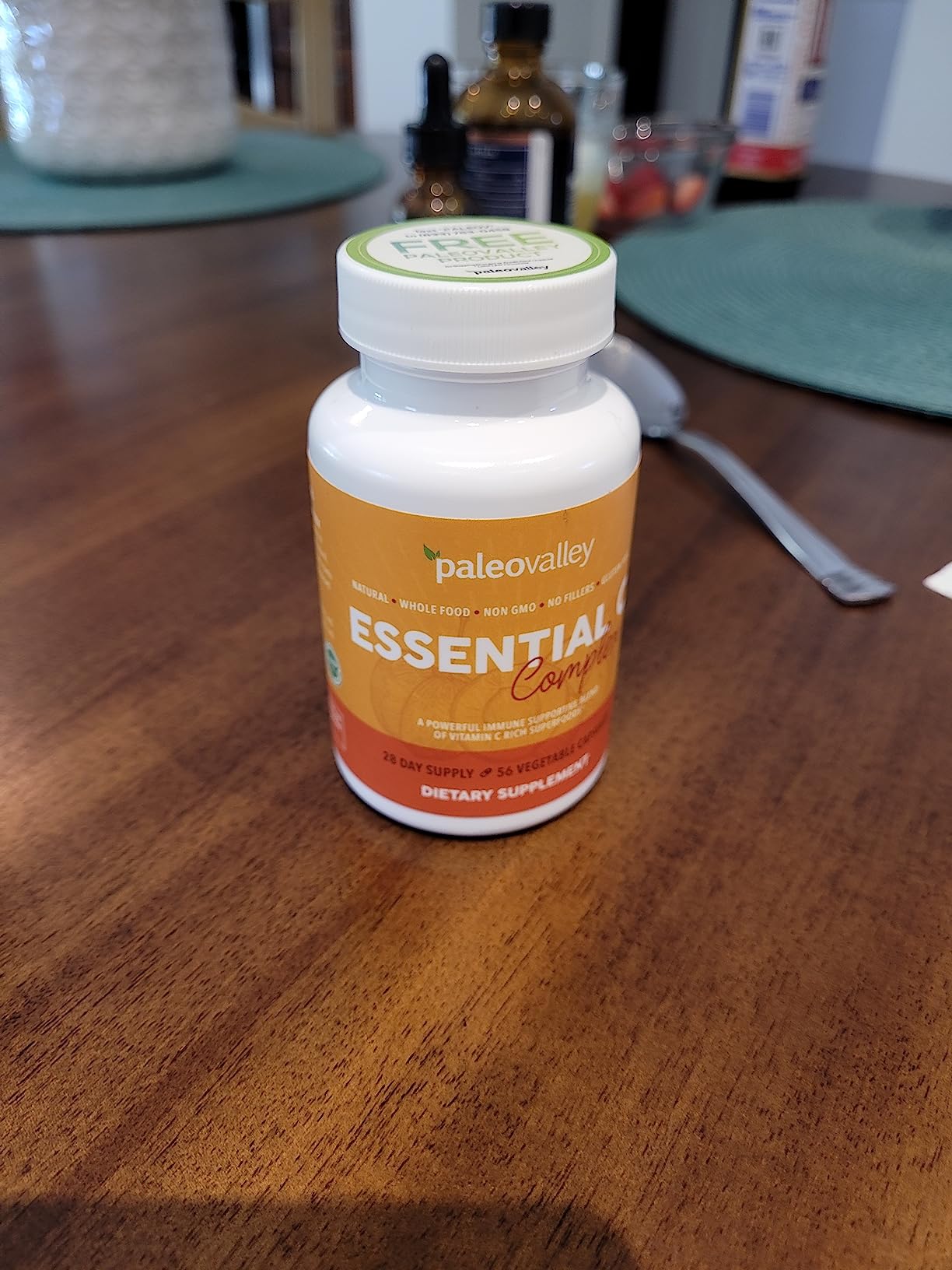 Paleovalley Essential C Complex - Vitamin C Supplement for Immune Support - 1 Pack, 450mg - Organic Superfoods Unripe Acerola Cherry, Camu Camu, Amla Berry - No Synthetic Ascorbic Acid - USA Made customer photo 2