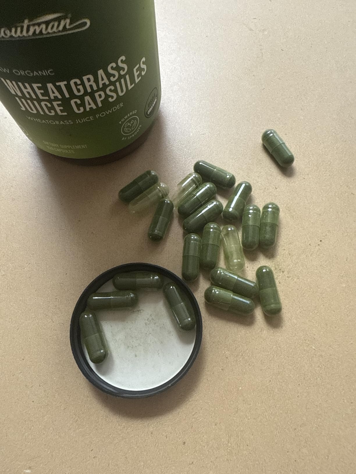 Organic Wheatgrass Juice Powder Capsules by Sproutman - 100% Pure Wheatgrass - Aids Digestion - High in Vitamins, Antioxidants, Chlorophyll, Enzymes, Minerals & Energy (150 Pills) customer photo 2