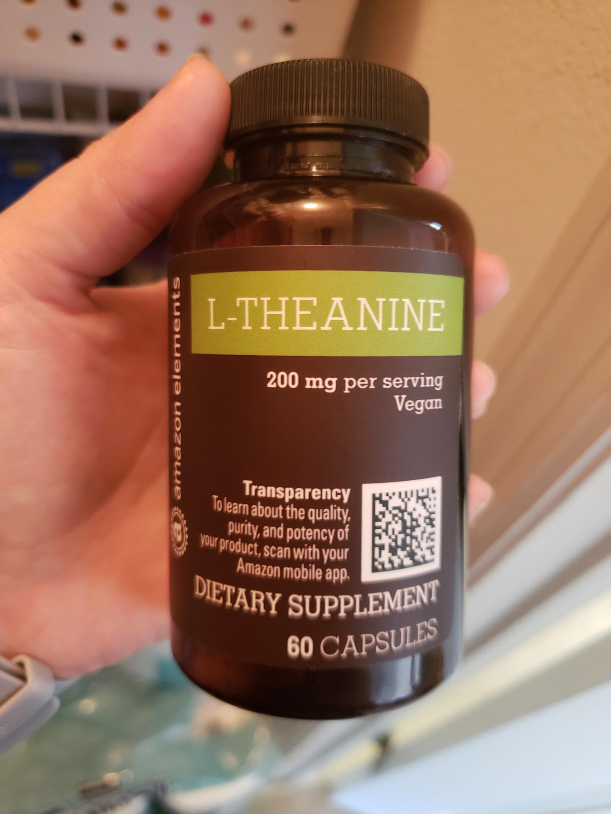 Amazon Elements - L-Theanine, 200mg, 60 Capsules, Vegan and Gluten Free customer photo 2
