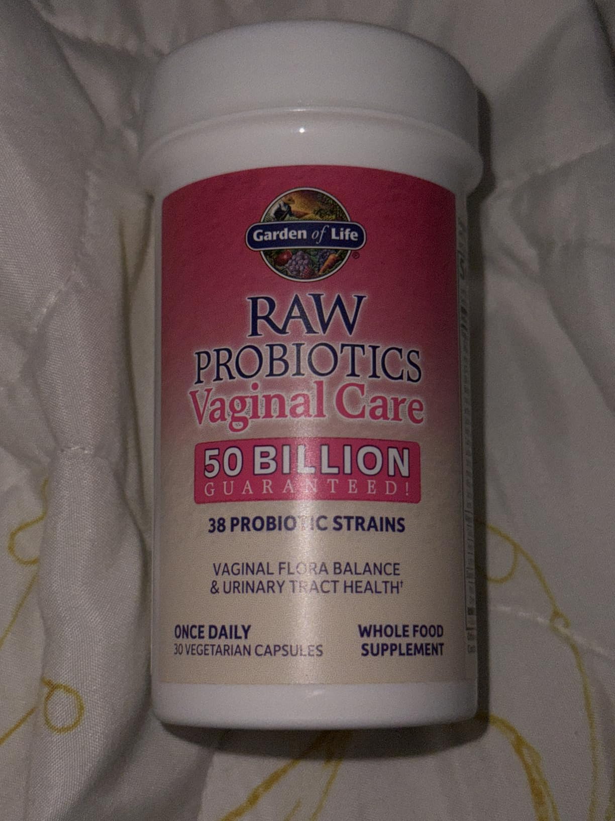 Garden of Life Raw Probiotics Vaginal Care - 50 Billion CFU - 38 Probiotic Strains - Supports Vaginal & Urinary Tract Health - Shelf Stable - 30 Vegetarian Capsules customer photo 1
