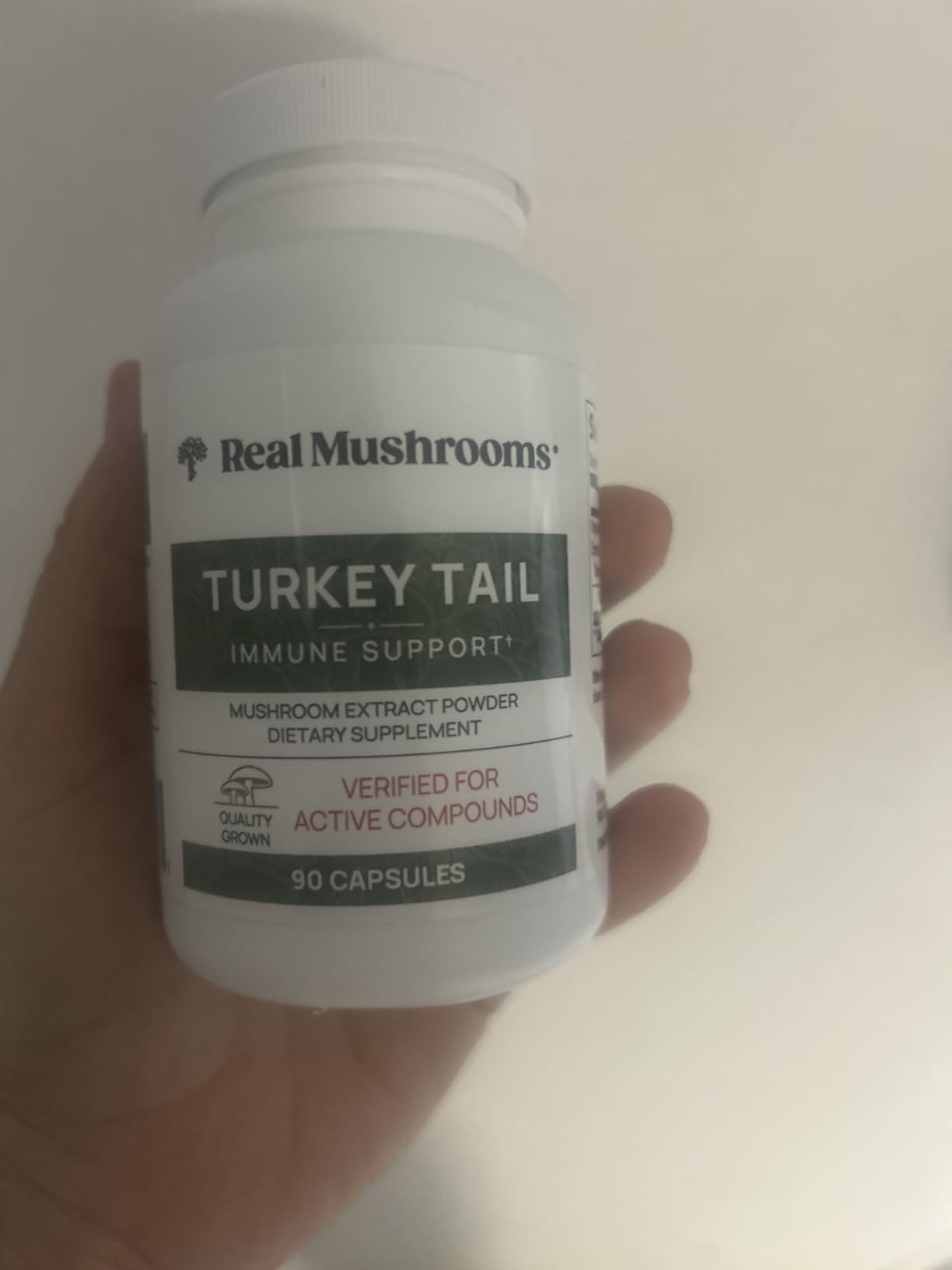 Real Mushrooms Turkey Tail Capsules - Organic Mushroom Extract for Wellness & Daily Rhythm - Vegan, Non-GMO, No Fillers Turkey Tail Extract - 90 Count Mushroom Supplement customer photo 2