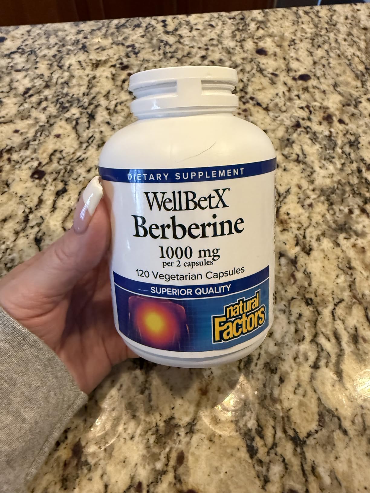 Natural Factors WellBetX Berberine - Daily Supplement Supports Metabolic Health - Formula Supports Healthy Heart - Gluten-Free & Vegan - 120 Vegetarian Capsules (120 Servings) customer photo 2