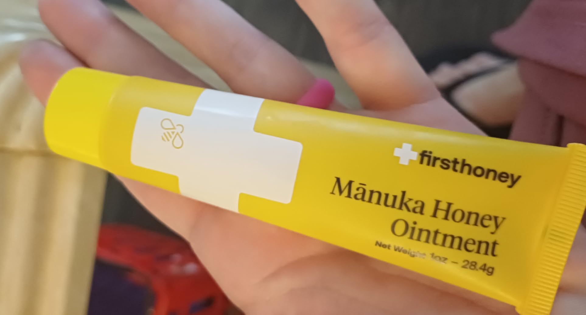 First Honey Wound Healing Ointment [1oz - 28.4g] | 100% Active Leptospermum | Fast Relief & Skin Repair | Manuka Honey from New Zealand | Antibiotic Free Burn Care, Scar Gel, Dressing Aid customer photo 1