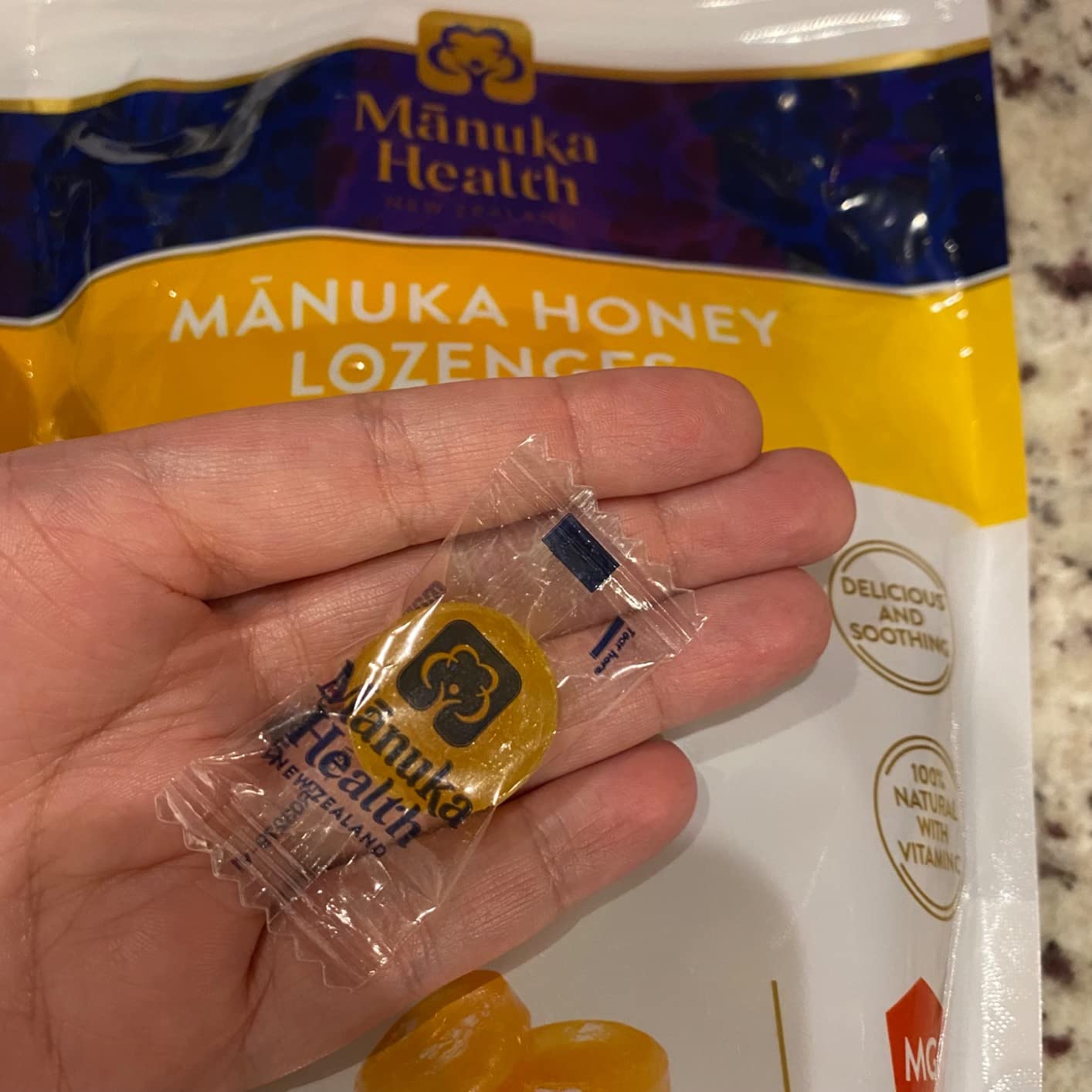 Manuka Health Manuka Honey Lozenges - 15 Lemon Flavored Lozenges - Natural Throat Lozenges Infused with Raw Manuka Honey and Vitamin C for Immune Support customer photo 2