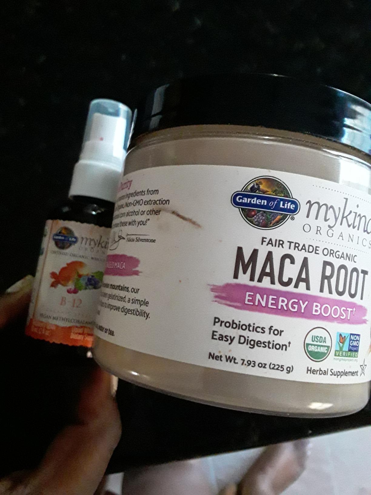 Garden of Life Organics Fair Trade Gelatinized Peruvian Maca Root Energy Boost 7.93 oz (225g) Powder with Probiotics, Certified Organic, Non-GMO, Vegan & Gluten Free Herbal Supplements customer photo 2