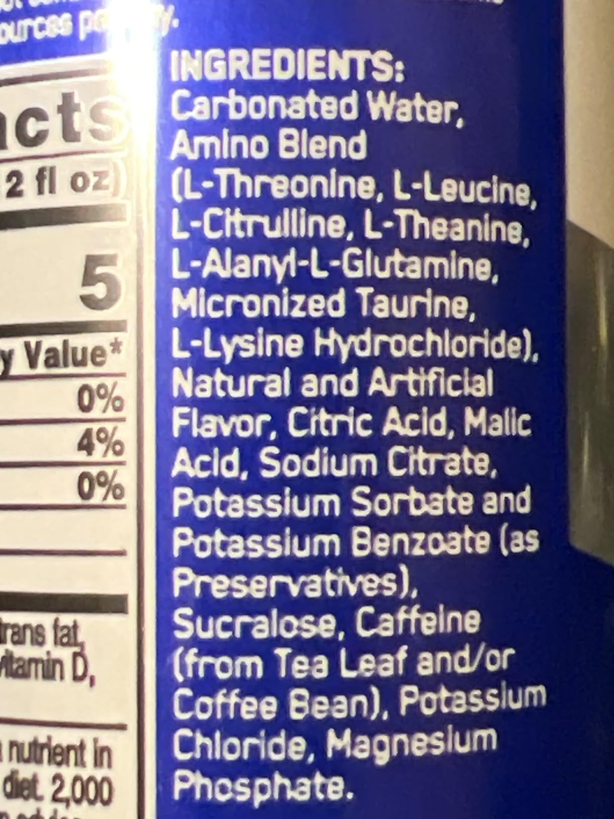 Optimum Nutrition Amino Energy Sparkling Hydration Drink, Electrolytes, Caffeine, Amino Acids, BCAAs, Sugar Free, Blueberry Lemonade, 12 Fl Oz, 12 Pack customer photo 1