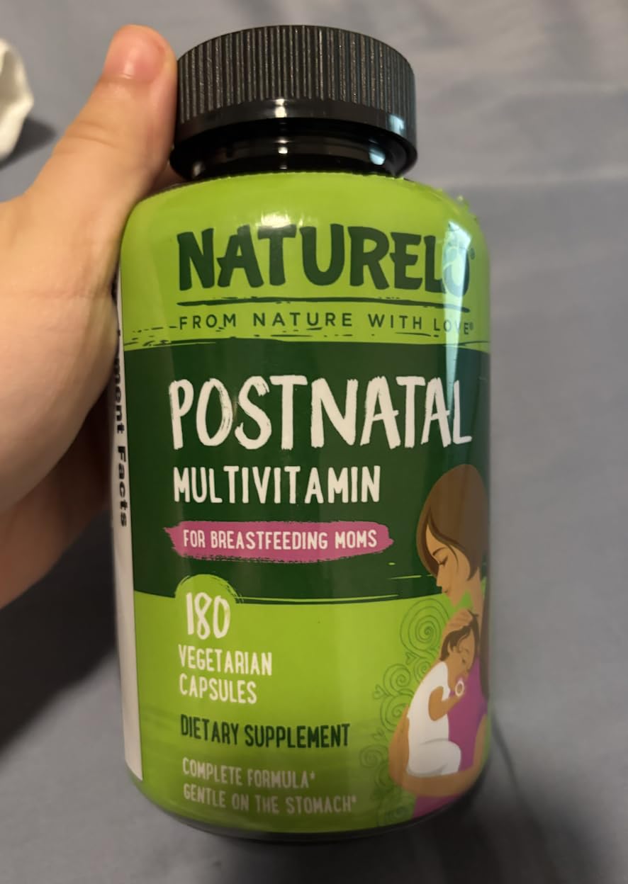 NATURELO Postnatal Multivitamin - Supplement for Breastfeeding Women - Plant-Based Vitamin D, Folate, Gentle Iron - for Nursing Mother, Baby - Post Natal Lactation Support 180 Capsules customer photo 1