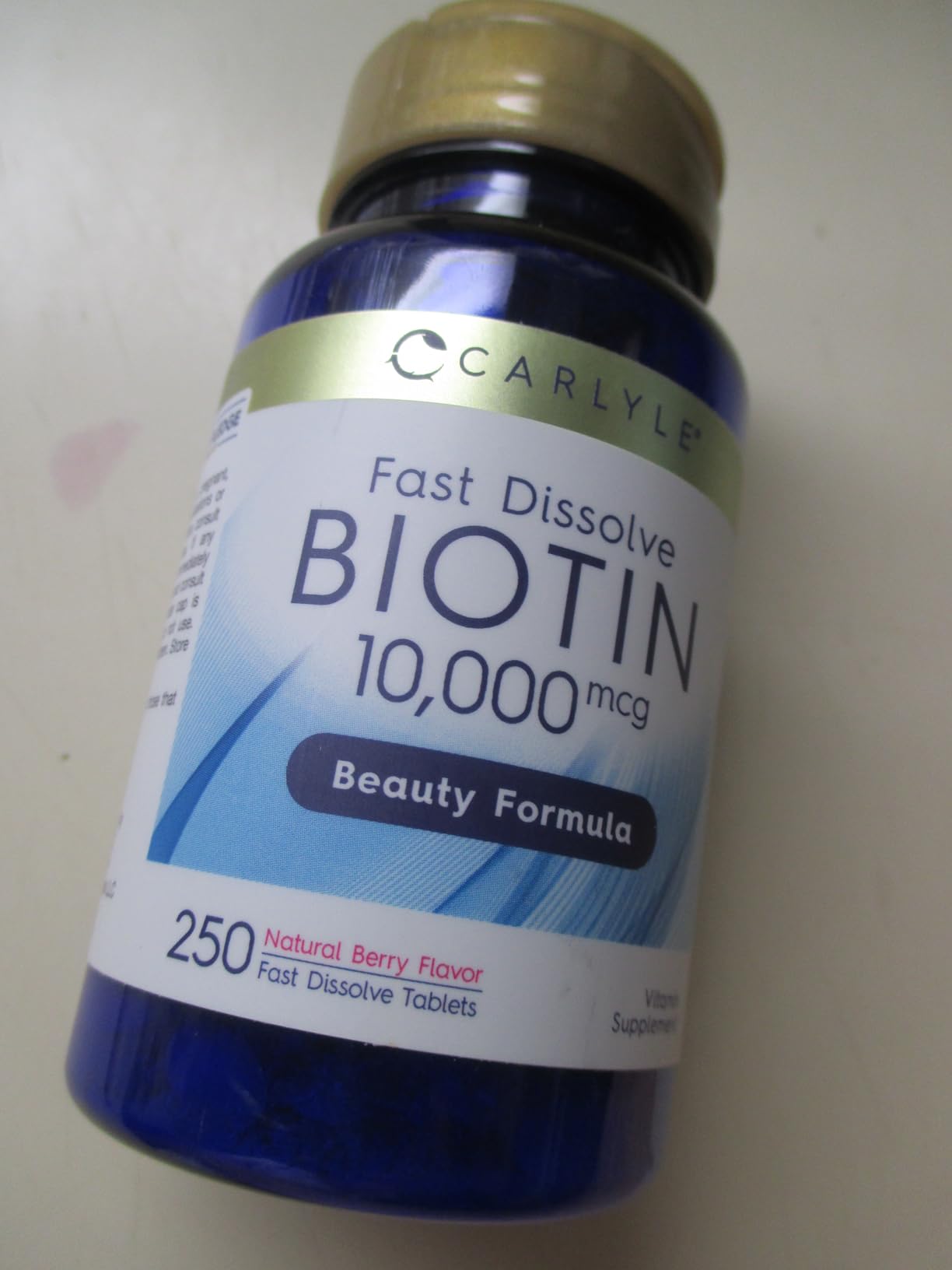 Carlyle Biotin 10000mcg | 250 Fast Dissolve Tablets | Max Strength | Vegetarian, Non-GMO, Gluten Free Supplement customer photo 1