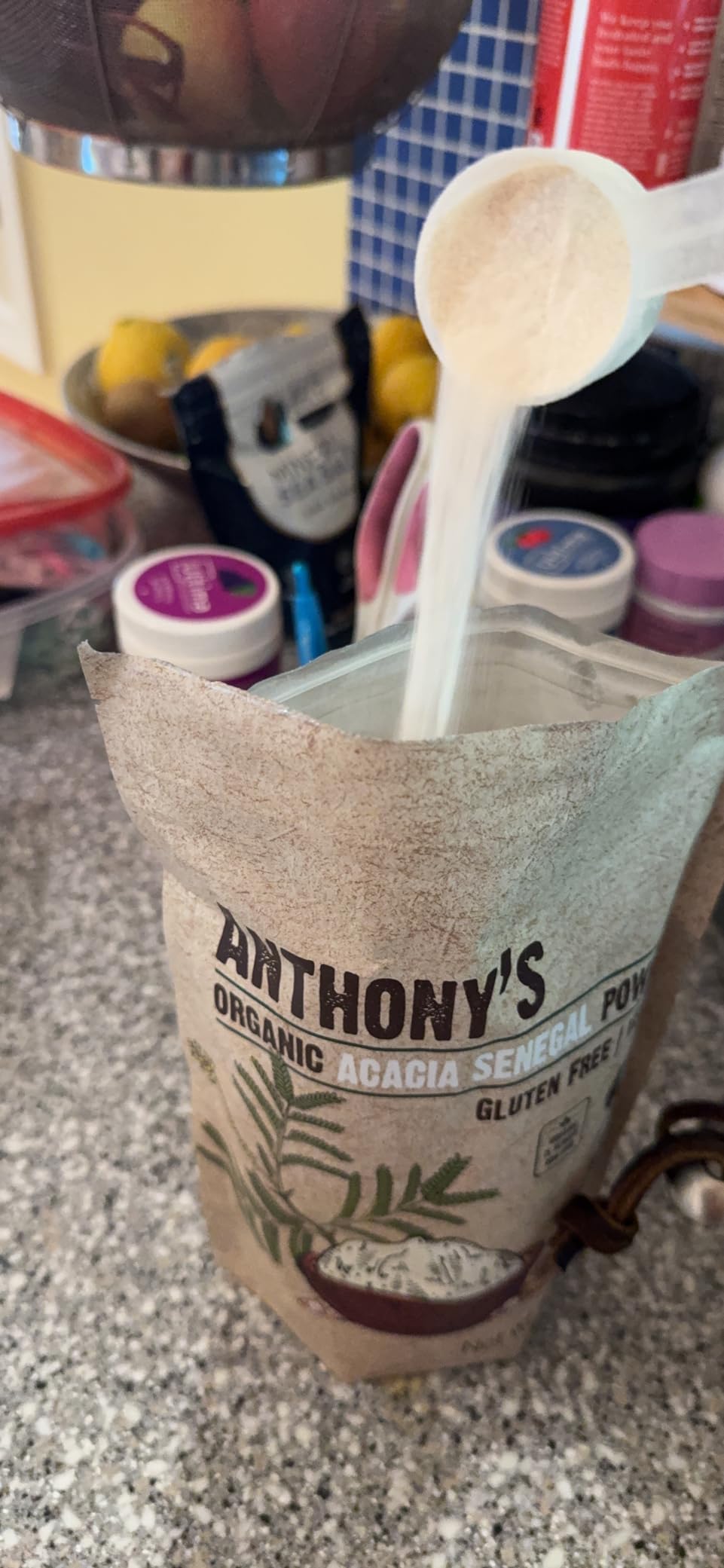 Anthony's Organic Acacia Senegal Powder, 1 lb, Batch Tested Gluten Free, Non GMO, Soluble Fiber, Prebiotic customer photo 2