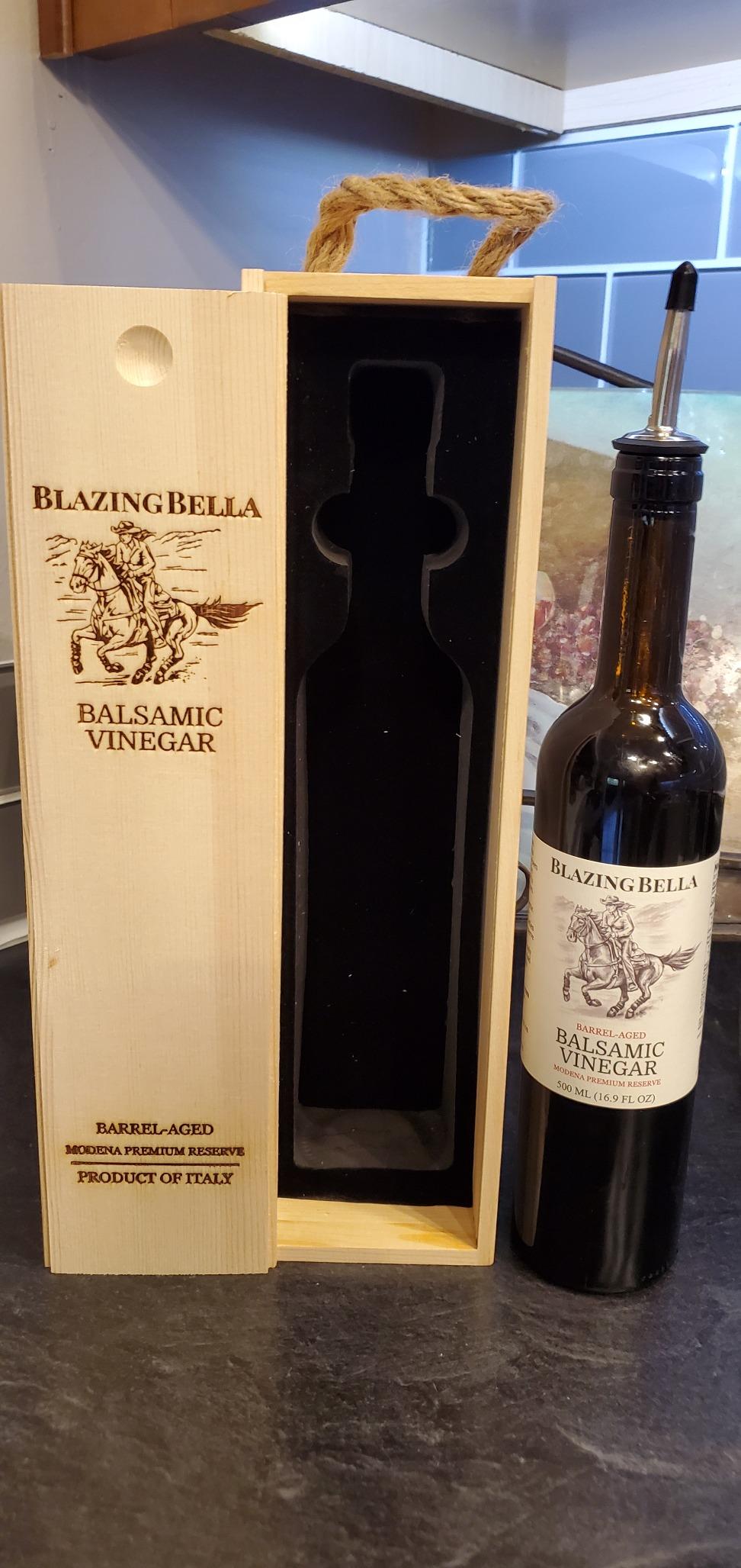 Blazing Bella Barrel Aged Balsamic Vinegar of Modena, Italy - Thick, Rich & Naturally Sweet - Premium Traditional Italian Balsamic for Everyday Use - 16.9 fl oz (500ml) customer photo 2