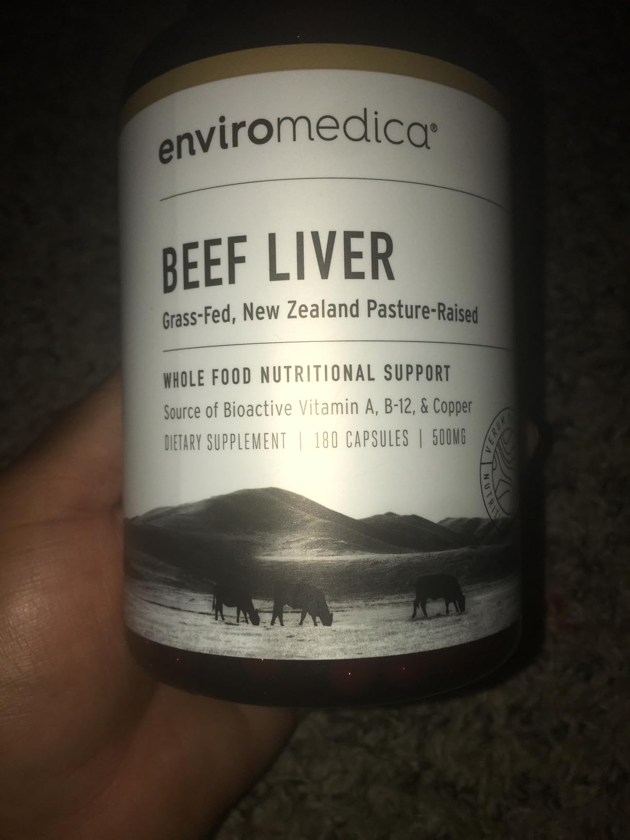 Enviromedica Grass Fed Beef Liver Capsules - Freeze Dried Liver Supplement for Men & Women with Preformed Vitamin A, Pastured & Grassfed New Zealand Bovine Beef Organ Meat, 180 Pills customer photo 2