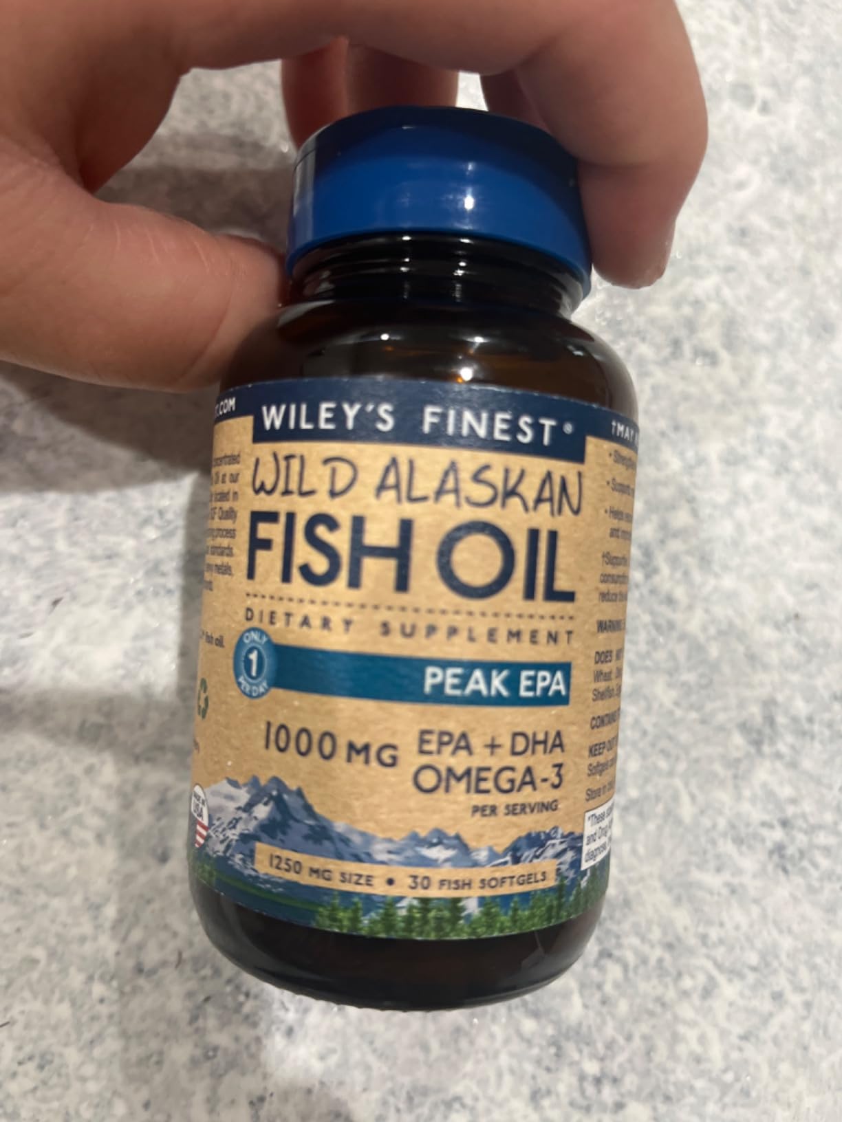 Wiley's Finest Wild Alaskan Fish Oil Peak EPA - Triple Strength Peak EPA & DHA Supplement - 1000mg Fish Oil - Omega-3s for Joint Health Support - 90 Softgels (90 Servings) customer photo 2