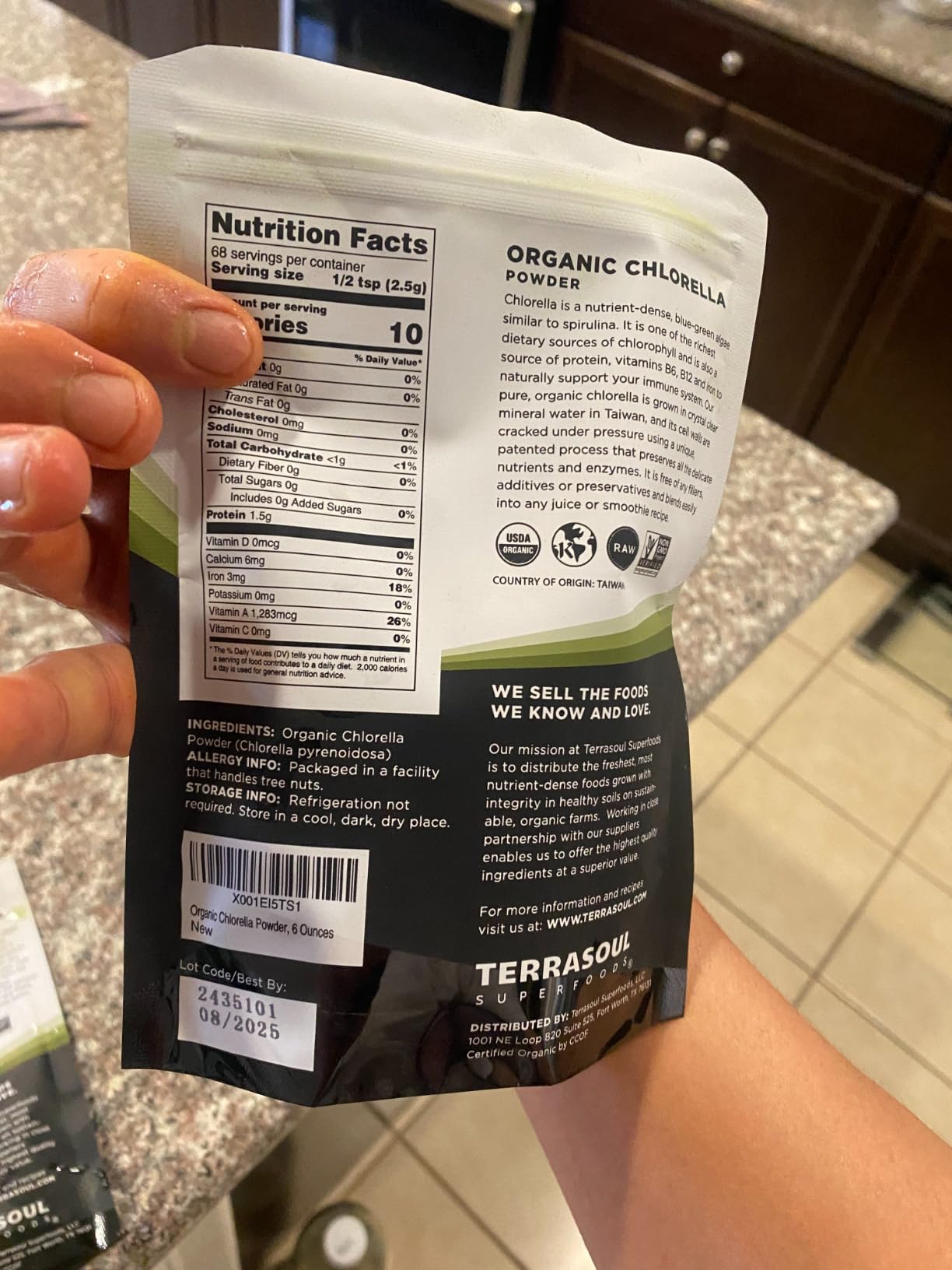 Terrasoul Superfoods Organic Chlorella Powder (Cracked Cell Walls), 6 Ounces customer photo 2