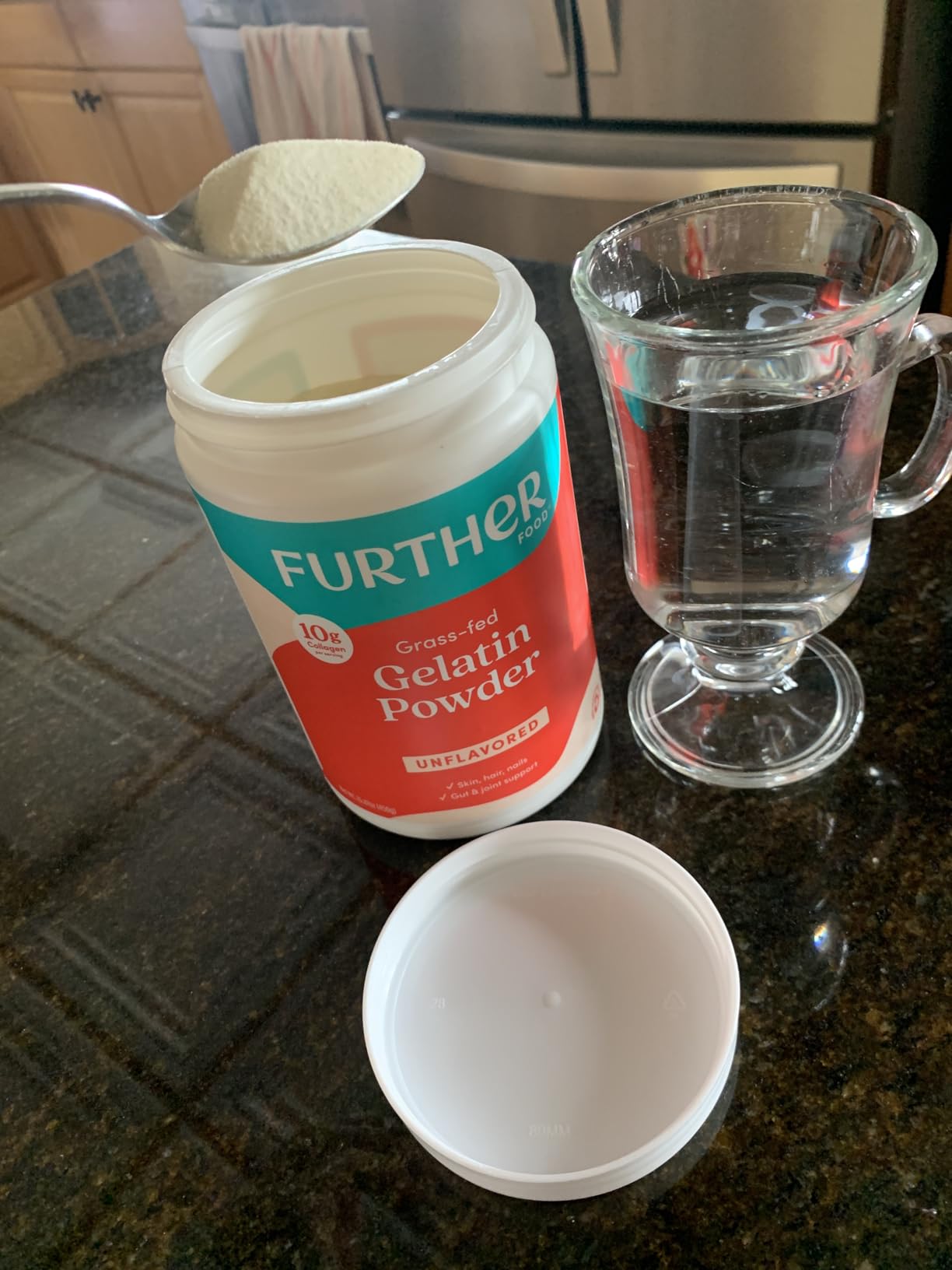 Further Food Premium Gelatin Powder - Unflavored, Grass-Fed & Pasture-Raised Beef Hide, Non-GMO, Sugar-Free, Keto & Paleo Friendly, 15.87 oz customer photo 2