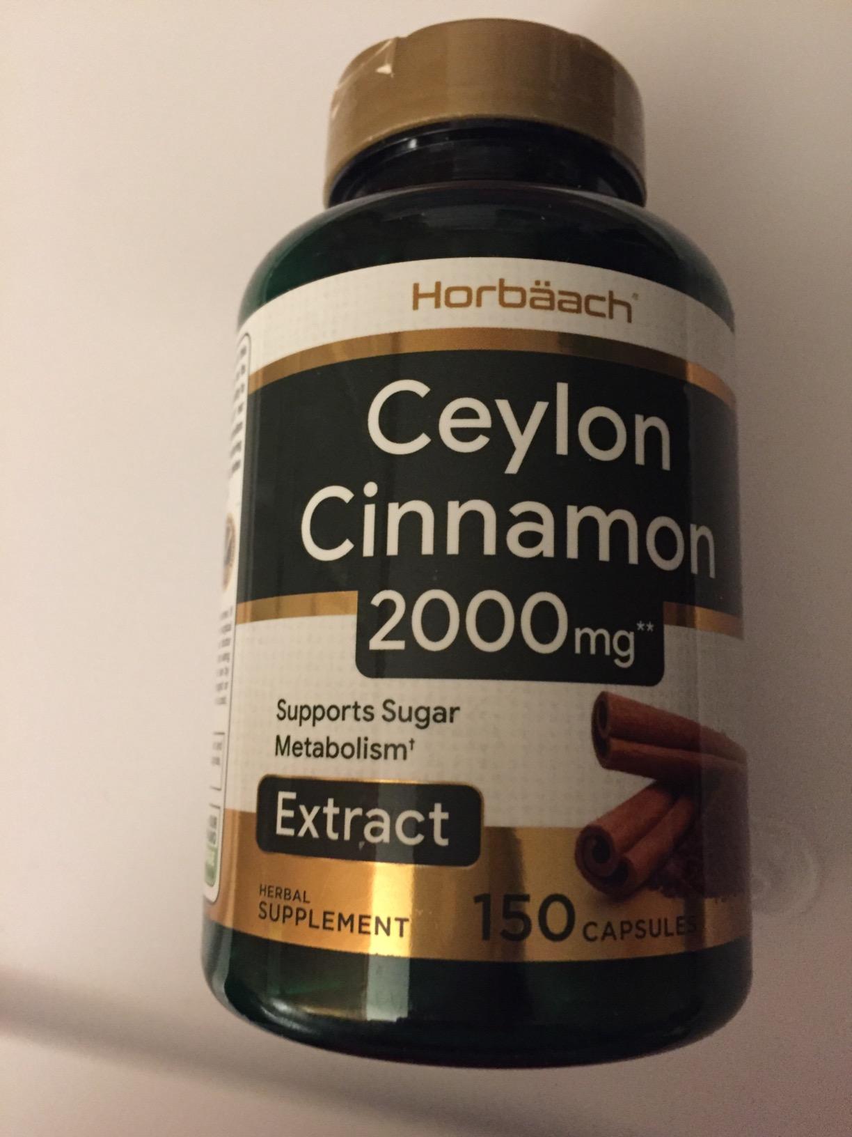 Horbäach Ceylon Cinnamon Supplement | 150 Capsules | Herbal Extract Pills | Non-GMO & Gluten Free customer photo 1