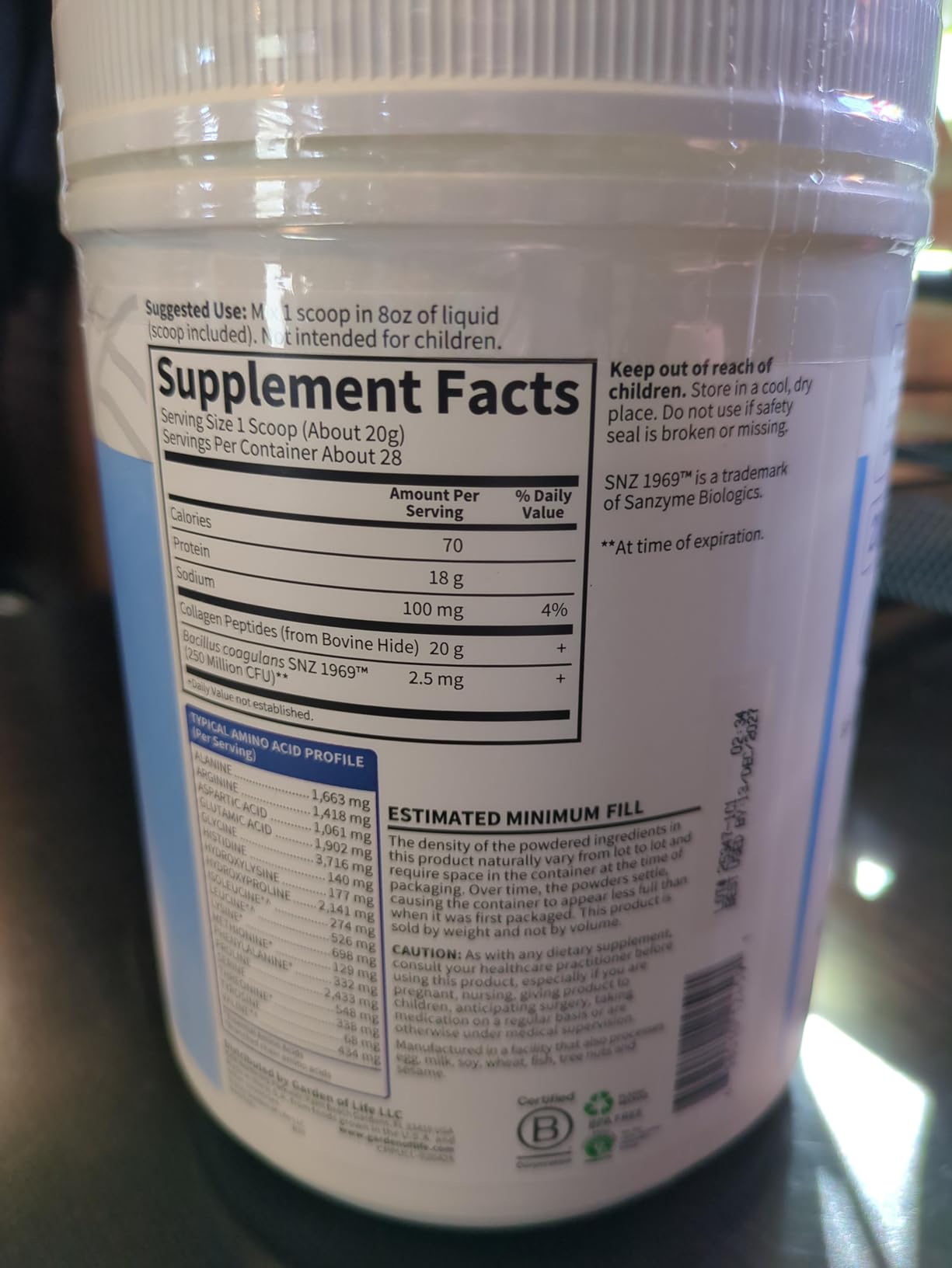 Garden of Life Grass Fed Collagen Peptides Powder Unflavored Collagen Powder for Hair Skin Nails Joints, Hydrolyzed Collagen Protein Supplements, Collagen for Women & Men, 28 Servings customer photo 2