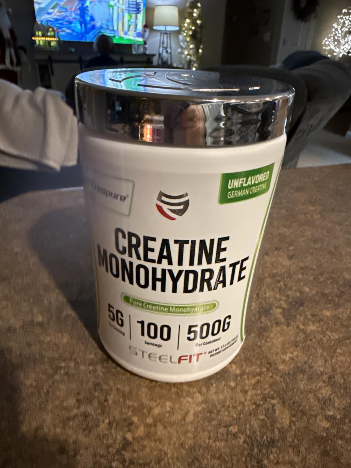 SteelFit Creapure Creatine Monohydrate Powder, Unflavored - German Creatine Powder for Men & Women - Gym Workout Nutritional Supplements for Muscle Gain, Brain Health & Strength Building, 100 Servings customer photo 1