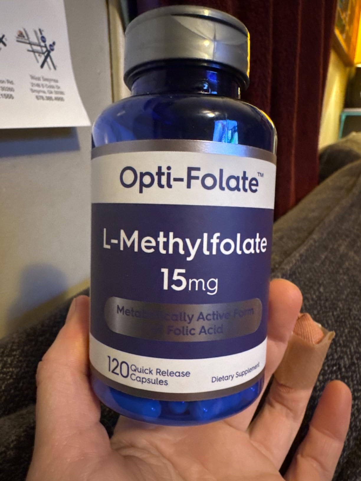 Carlyle L Methylfolate 15mg | 120 Capsules | Value Size | Max Potency | Optimized and Activated | Non-GMO, Gluten Free Supplement | Methyl Folate, 5-MTHF | by Opti-Folate customer photo 1