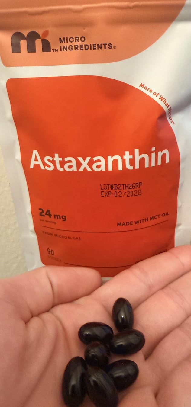 PURE SYNERGY SuperPure Astaxanthin Extract | Organic Astaxanthin from Algae with Sunflower Lecithin | Antioxidant Support for Skin and Eye Health (60 Capsules) customer photo 1