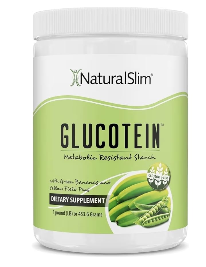 NaturalSlim Prebiotic Resistant Starch Supplement with Green Banana Flour Organic & Pea Starch Blend Glucotein Powder - Non-GMO & Gluten Free - 16 Servings customer photo 1