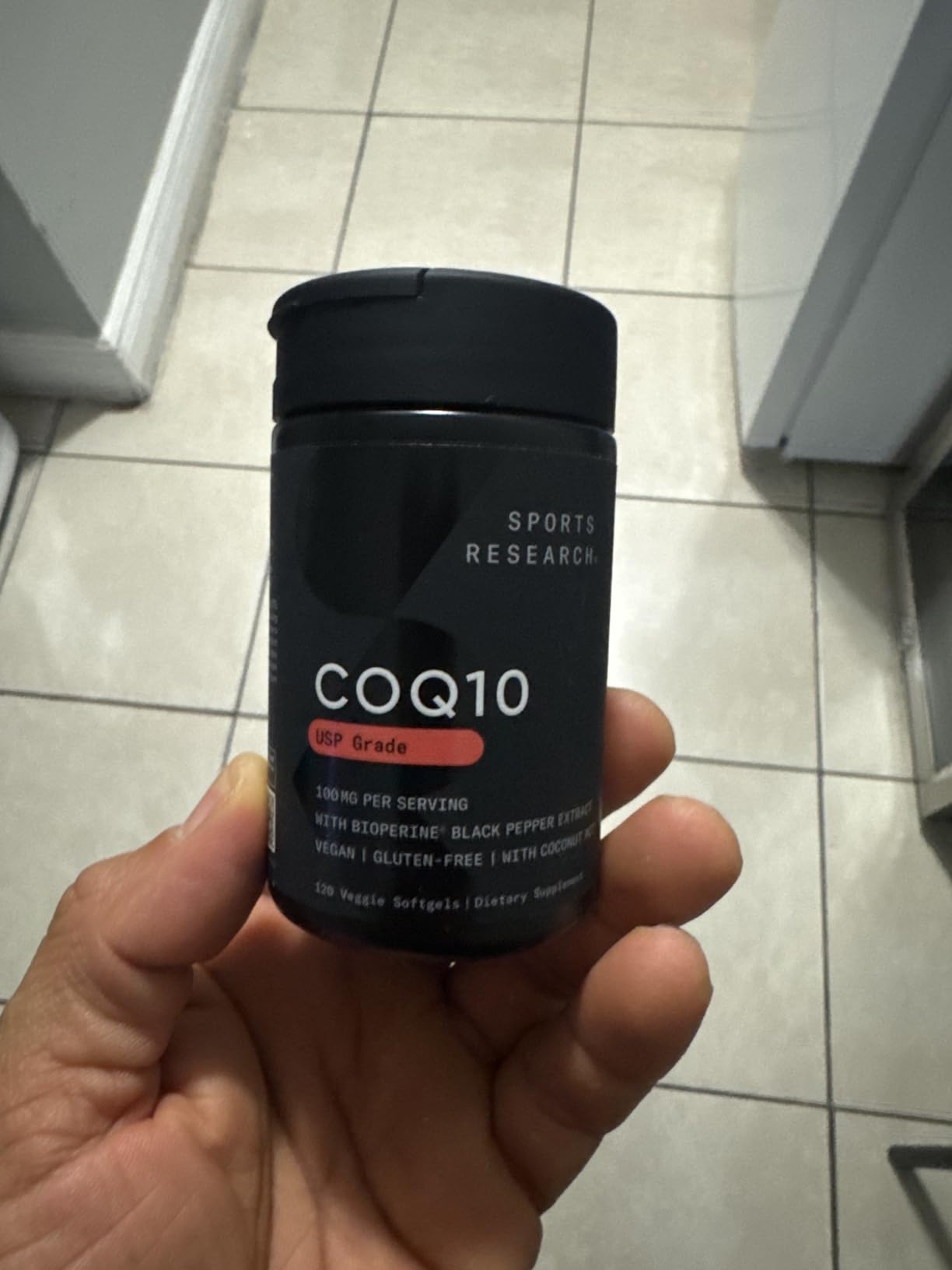 Sports Research CoQ10 (100mg) Enhanced w/Coconut Oil & Bioperine (Black Pepper) for Better Absorption | Vegan Certified, Non-GMO Verified (120 Veggie Softgels) customer photo 1