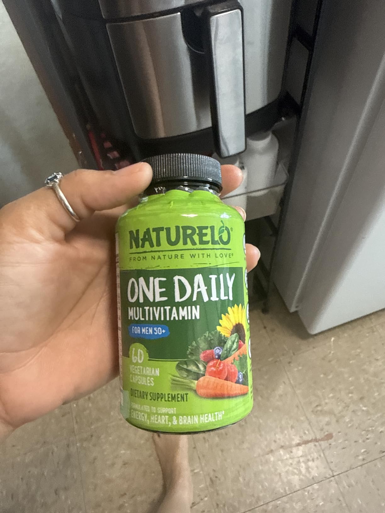 NATURELO Mens Multivitamins for Men 50+ - One Daily Multivitamin for Men with Vitamins, Minerals & Organic Whole Foods, Boost Energy & Health, Non-GMO, 60 Vegetarian Capsules customer photo 1