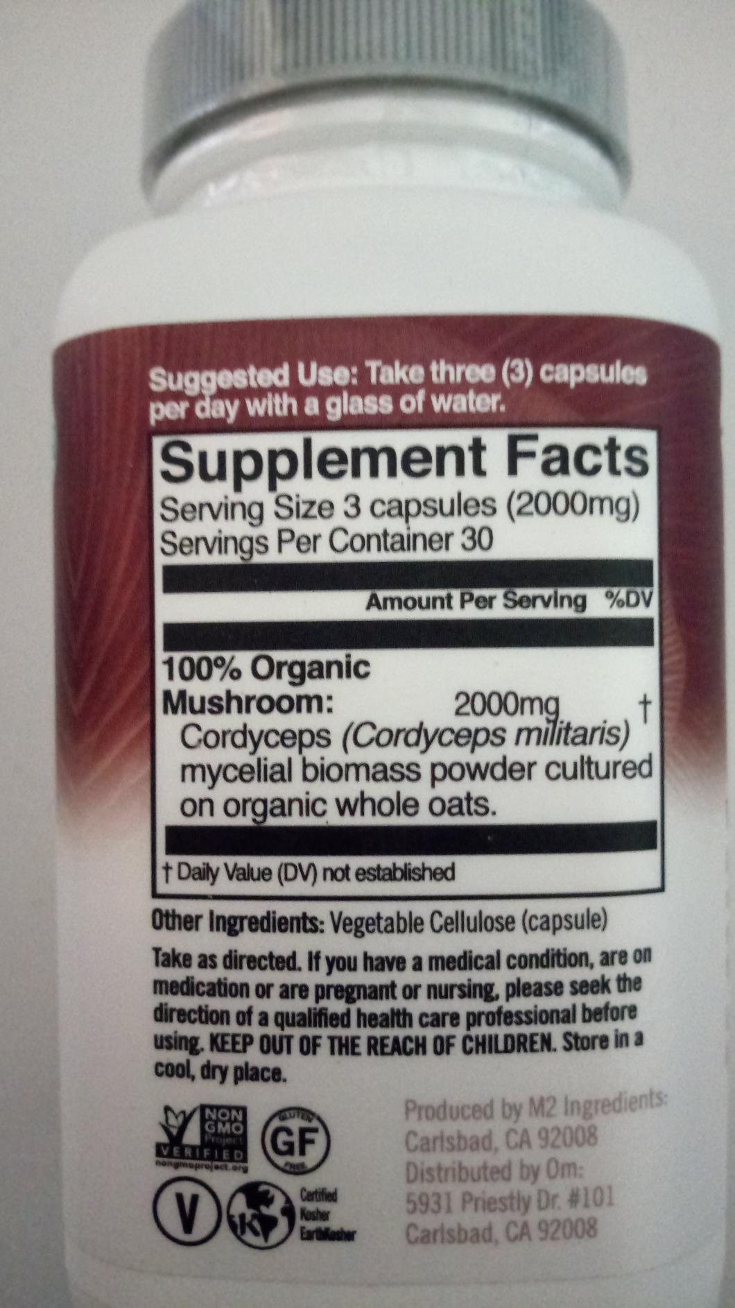 OM Mushroom Superfood Cordyceps Mushroom Capsules Superfood Supplement, 90 Count, 30 Days, Organic Energy Supplement for Stamina and Endurance customer photo 2