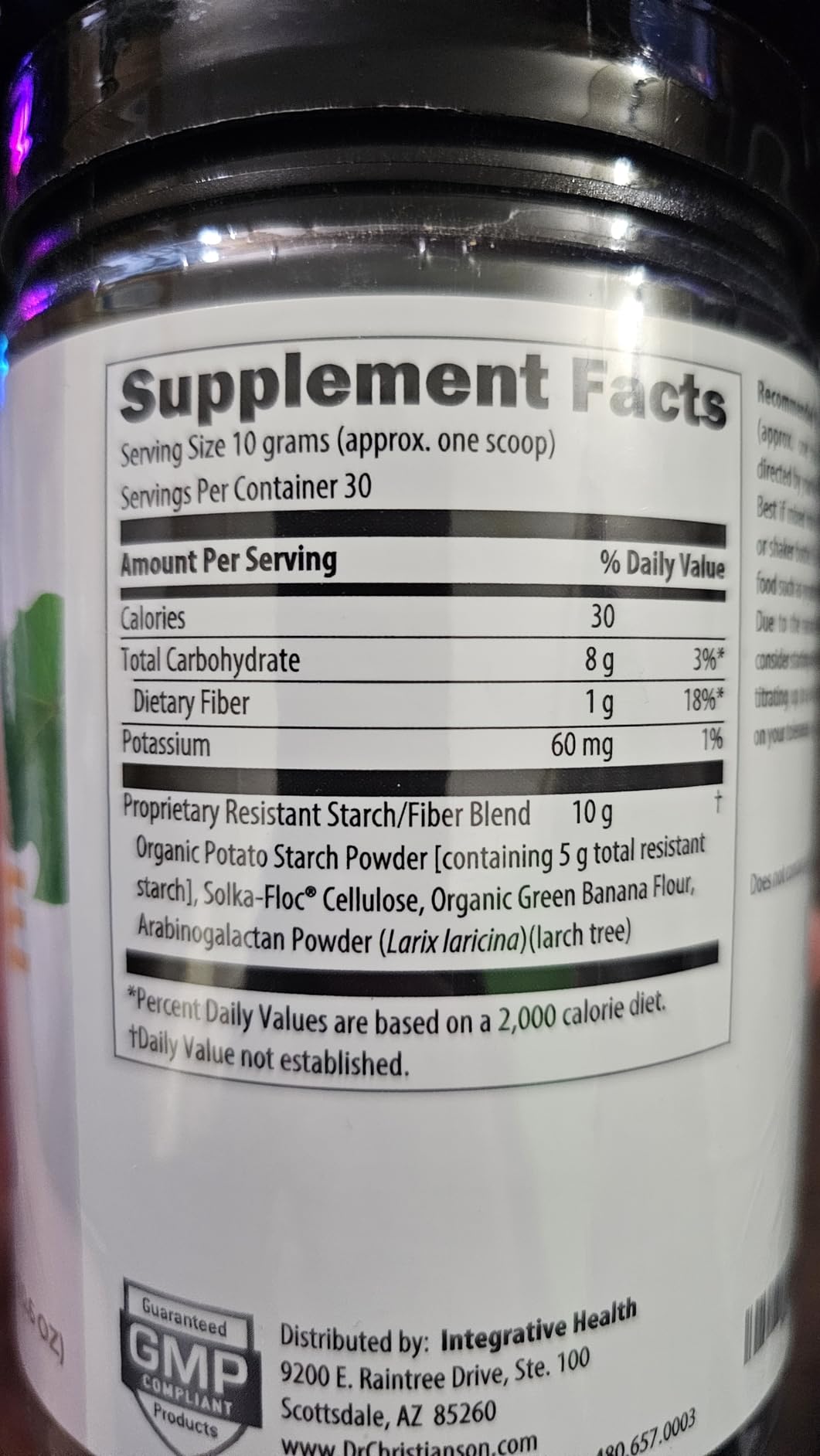 Dr. Christianson RS Complete - RS2 Resistant Starch Supplement Powder with Organic Green Banana Flour - Non-GMO + Dairy-Free Fiber Powder Supplement - The Metabolism Reset Diet (30 Servings / 300g) customer photo 1