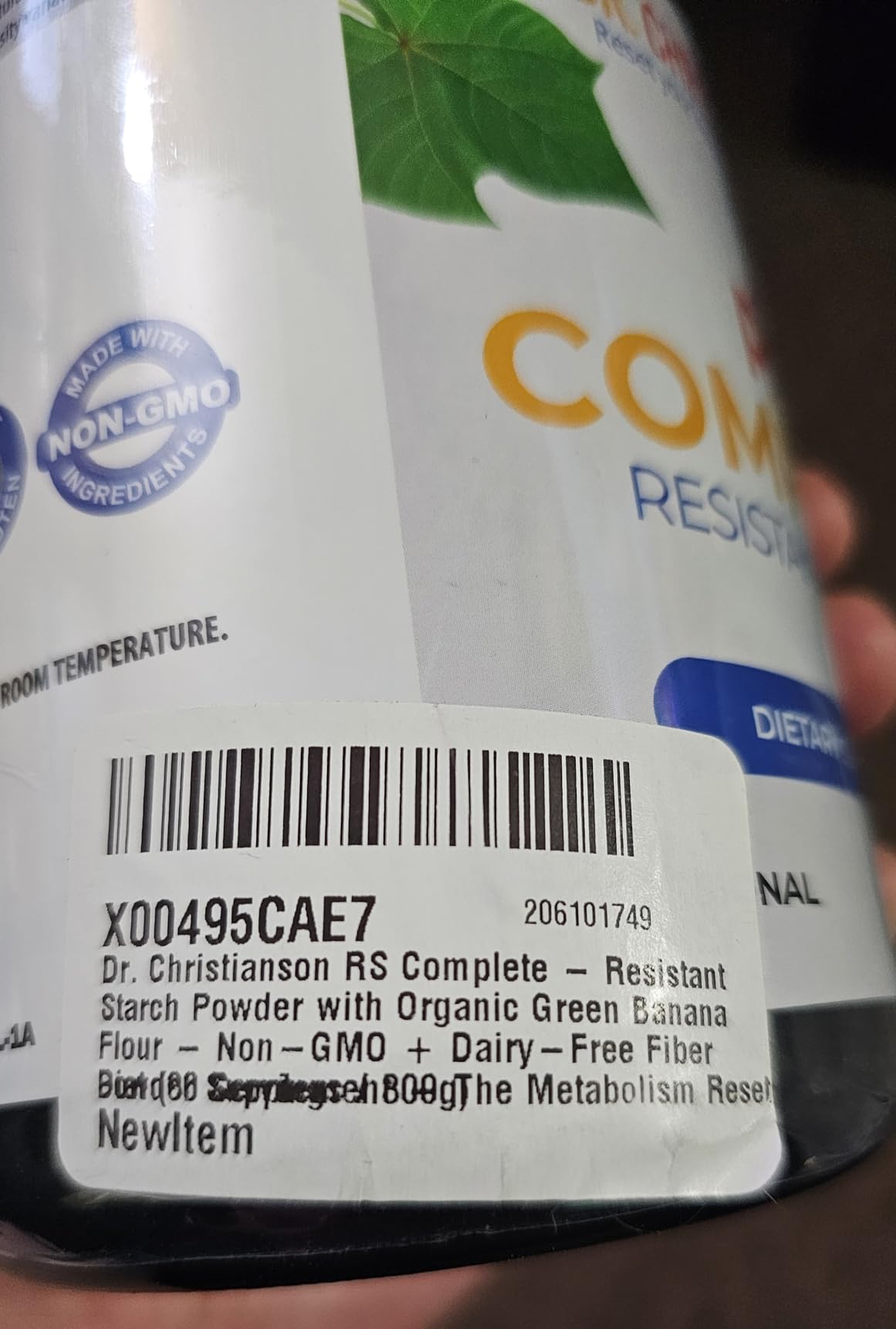Dr. Christianson RS Complete - RS2 Resistant Starch Supplement Powder with Organic Green Banana Flour - Non-GMO + Dairy-Free Fiber Powder Supplement - The Metabolism Reset Diet (30 Servings / 300g) customer photo 2