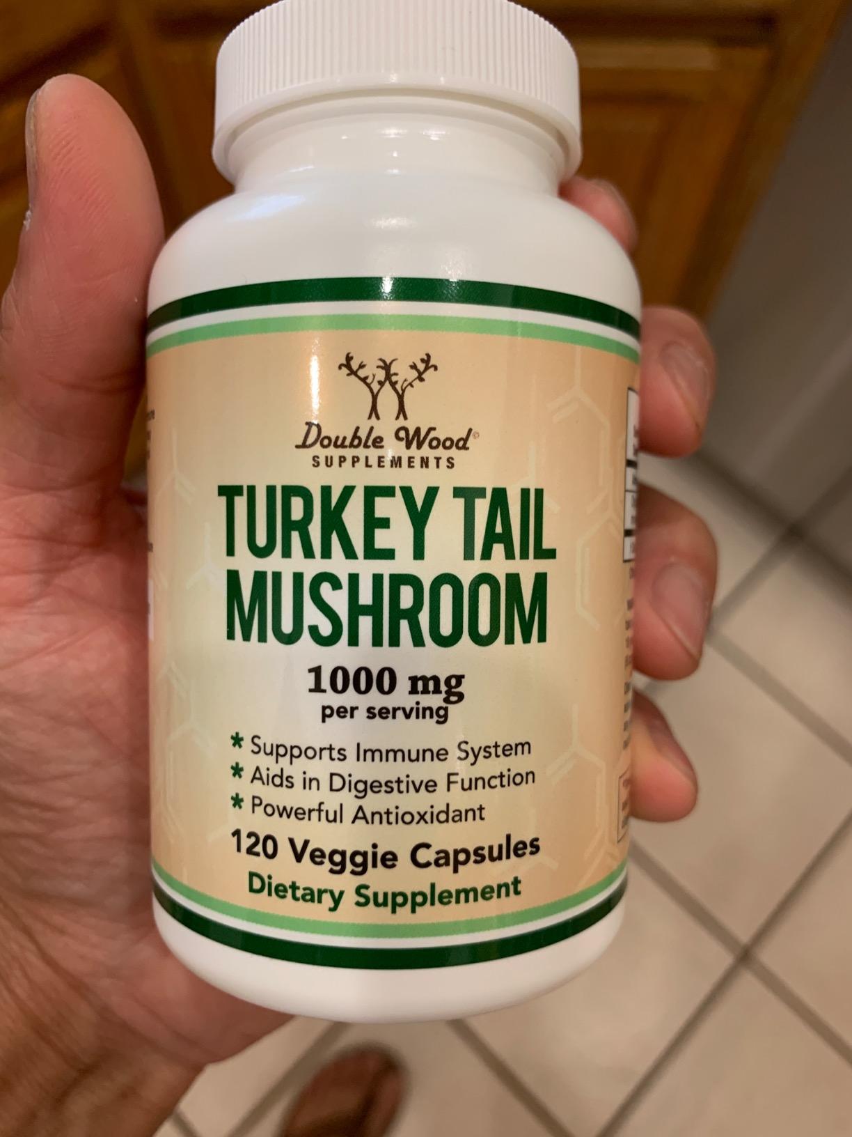 Turkey Tail Mushroom Supplement (120 Capsules - 2 Month Supply) (Coriolus Versicolor) Comprehensive Immune System Support, Non-GMO, Gluten Free, Grown and Encapsulated in The USA by Double Wood customer photo 2