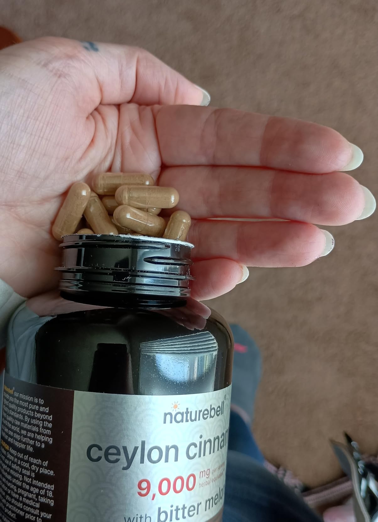 NatureBell Organic Ceylon Cinnamon with Bitter Melon Extract - 240 Capsules - Herbal Wellness & Daily Wellness Support Complex - Triple Strength - Non-GMO - 3rd Party Tested customer photo 1