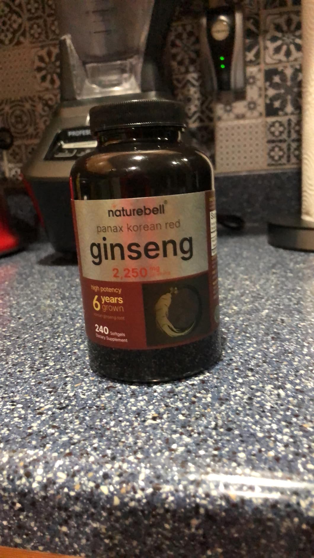 NatureBell Panax Korean Red Ginseng - Long-Lasting Supply of 240 Softgels - 2,250mg Six-Year-Old Red Panax Ginseng Root Extract - Energy & Immune Support* - Standardized 10% Ginsenosides customer photo 1