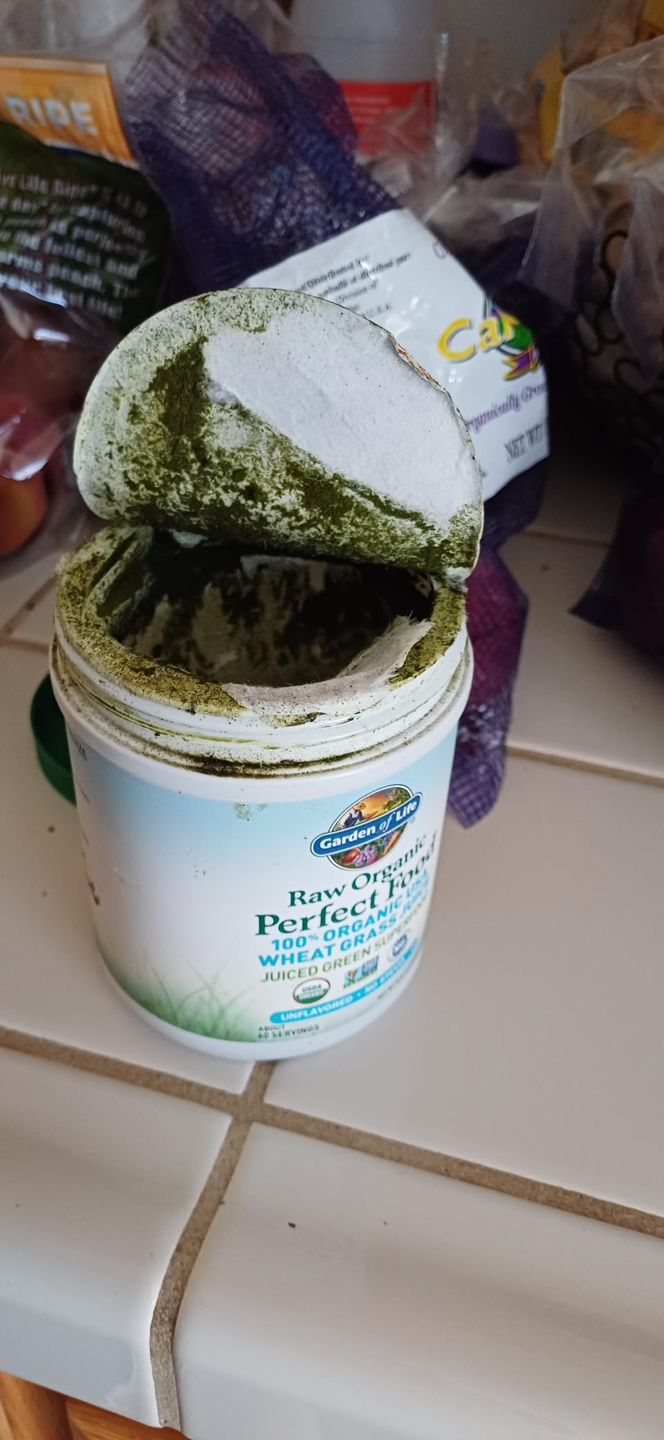Garden of Life Raw Organic Perfect Food 100% Organic USA Wheat Grass Juice - Juiced Green Superfood Greens Powder, 60 Servings - Stevia-Free, Non-GMO, Vegan, Gluten Free Whole Food Dietary Supplement customer photo 1