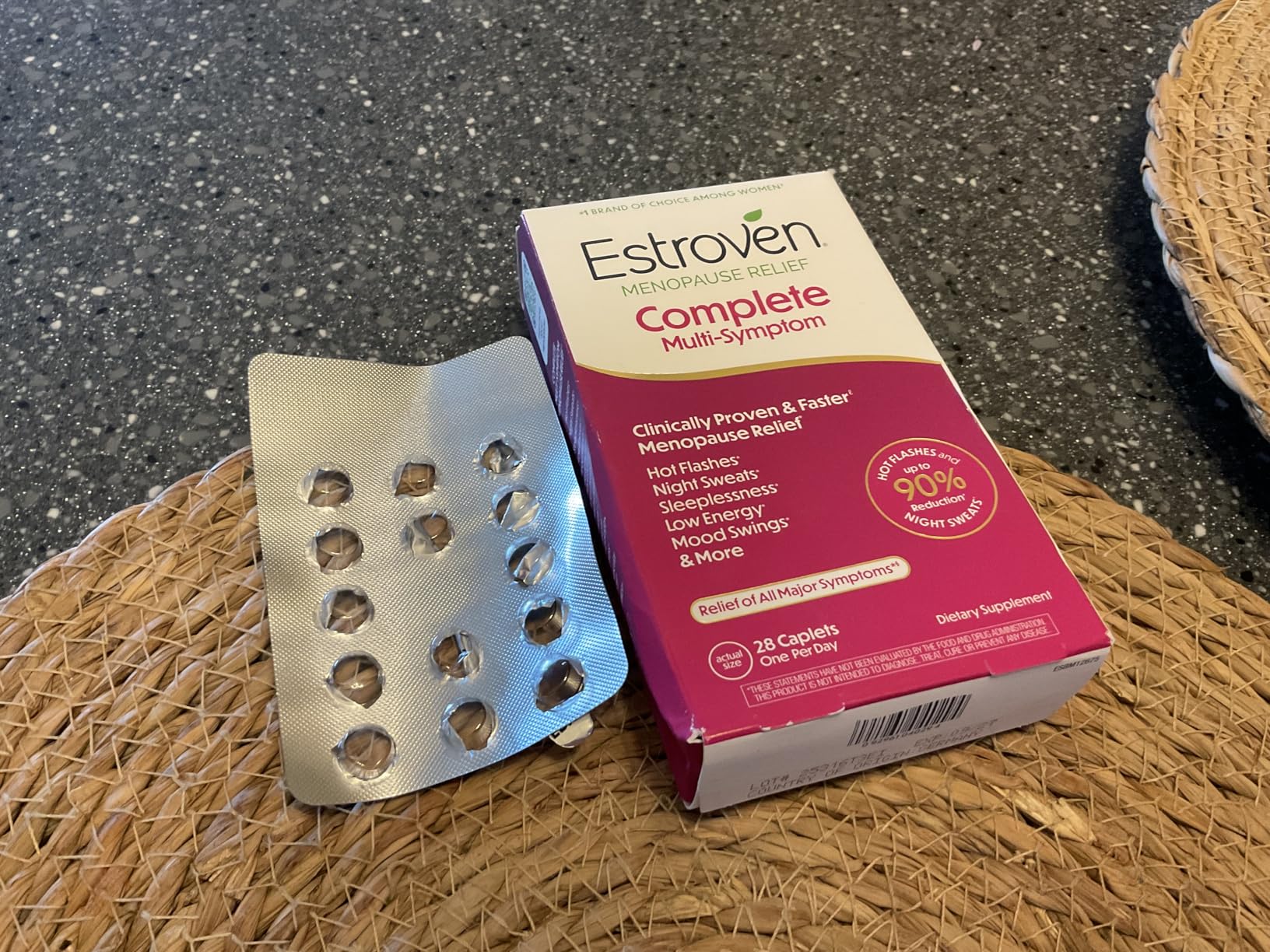Estroven Complete Multi-Symptom Menopause Supplement for Women, 28 Ct., Clinically Proven Ingredient Provide Menopause Relief & Night Sweats & Hot Flash Relief, Drug-Free & Non-GMO customer photo 1
