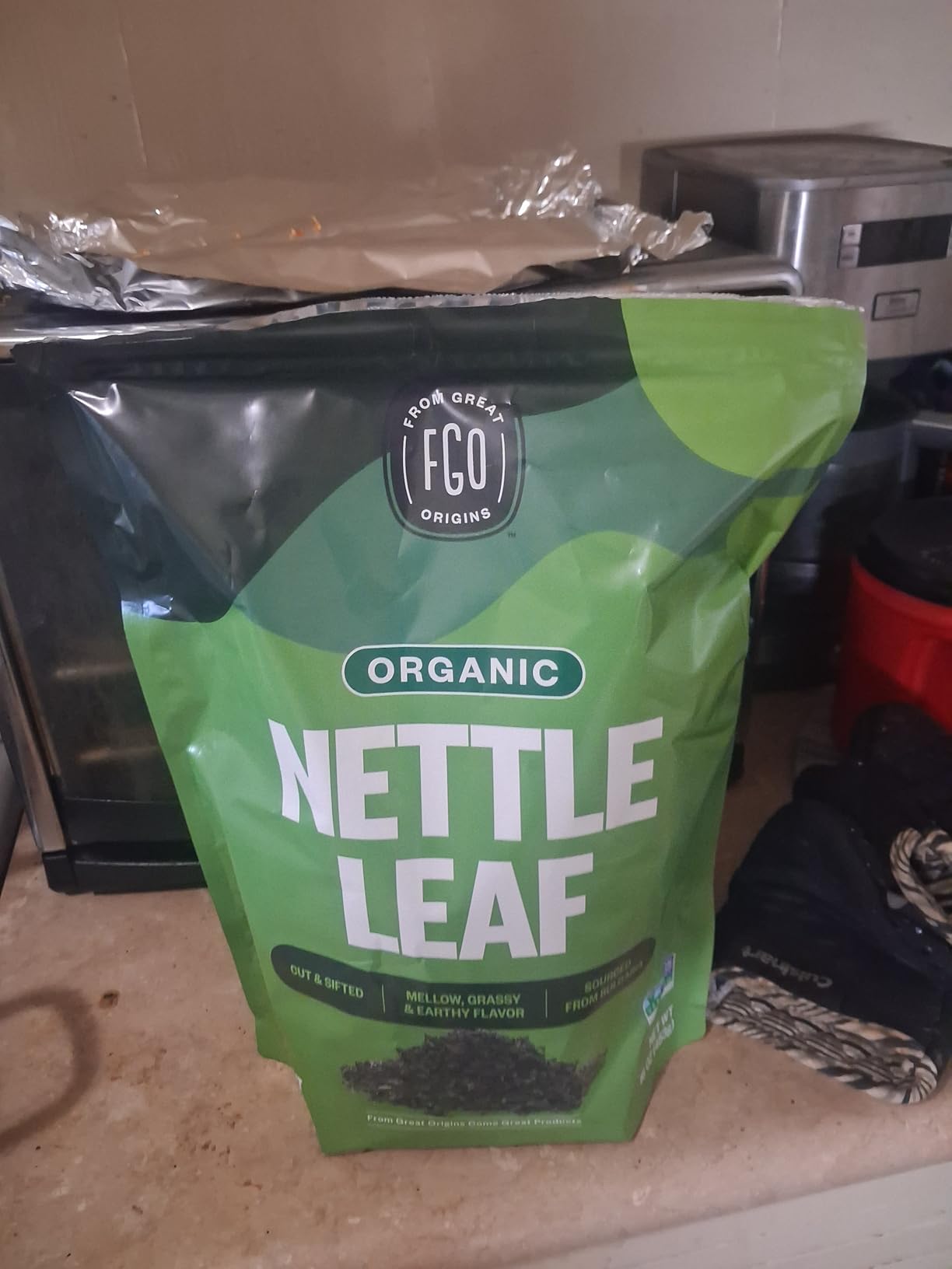 FGO Organic Nettle Leaf Tea, 100 Count, Eco-Conscious Tea Bags, Caffeine Free, Resealable Bag, Packaging May Vary (Pack of 1) customer photo 2