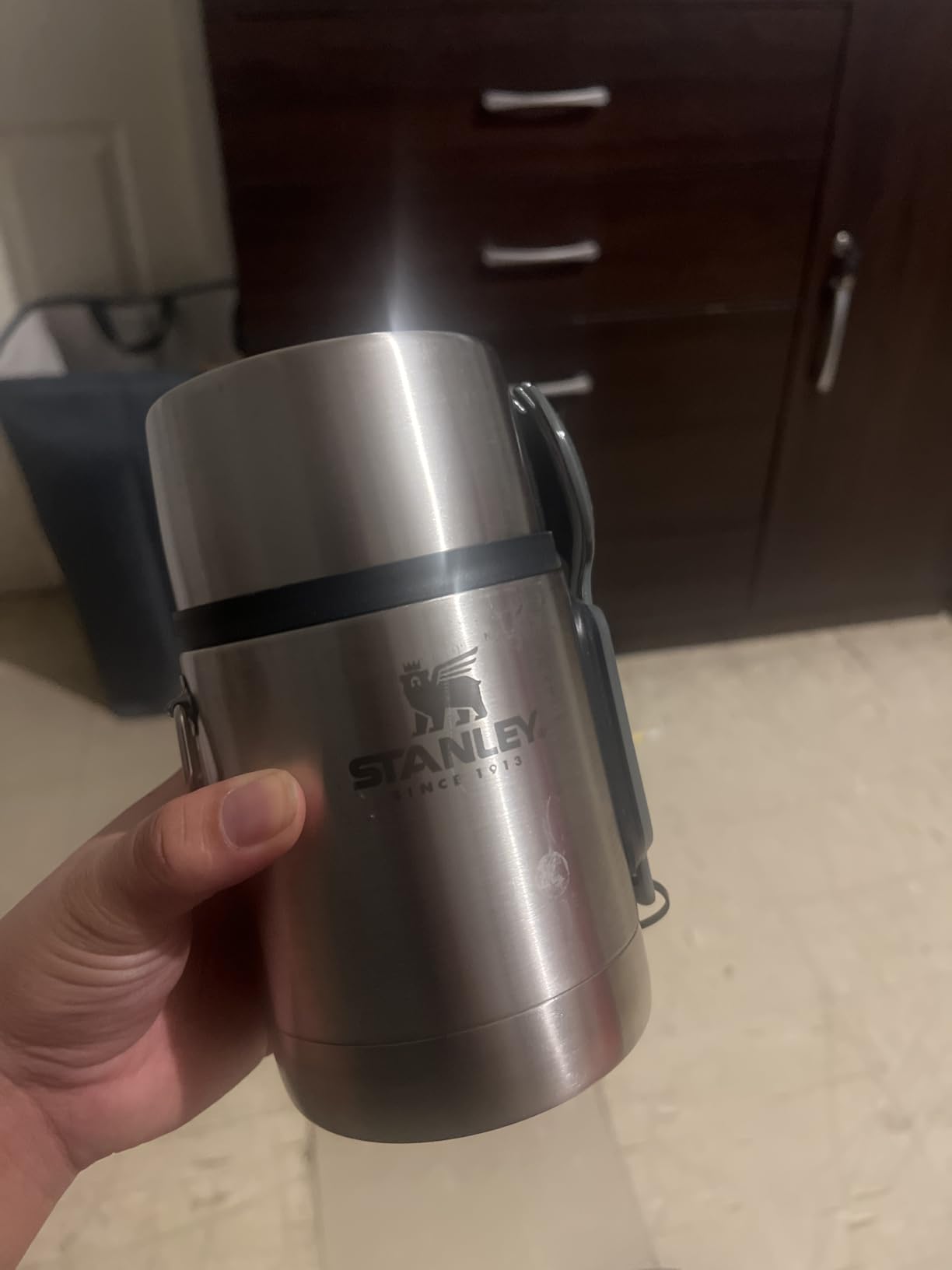 STANLEY Classic Food Jar and Spork 18 oz | Vacuum Insulated Food Container | Wide Mouth Screw On Lid | Packable for Travel | Stainless Steel with Leakproof Lid | BPA-Free customer photo 2