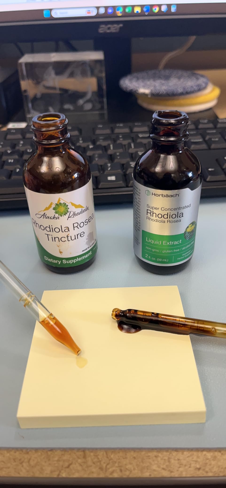 Horbäach Rhodiola Rosea Supplement Tincture | 2 fl oz | Alcohol Free Extract | Super Concentrated Root Liquid | Vegetarian, Non-GMO, Gluten Free customer photo 2
