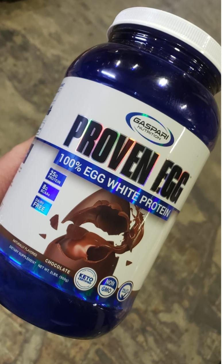 Gaspari Nutrition Proven Egg, 100% Egg White Powder, 25g Protein, Keto Friendly, Dairy, Lactose, and Soy Free (2 lbs, Chocolate) customer photo 1