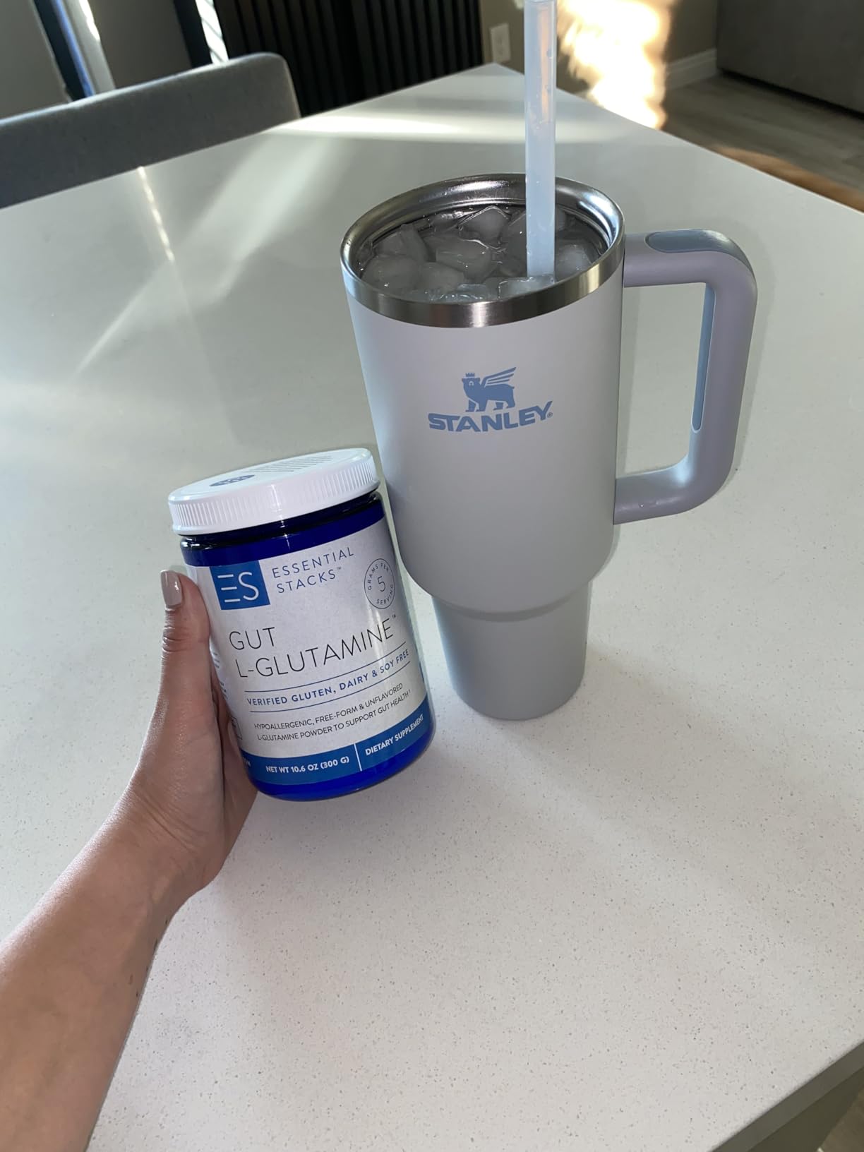 Essential Stacks Gut L-Glutamine Powder - Exclusively Made in USA - Pure L Glutamine Powder for Gut Health (60 Servings, Unflavored) customer photo 2