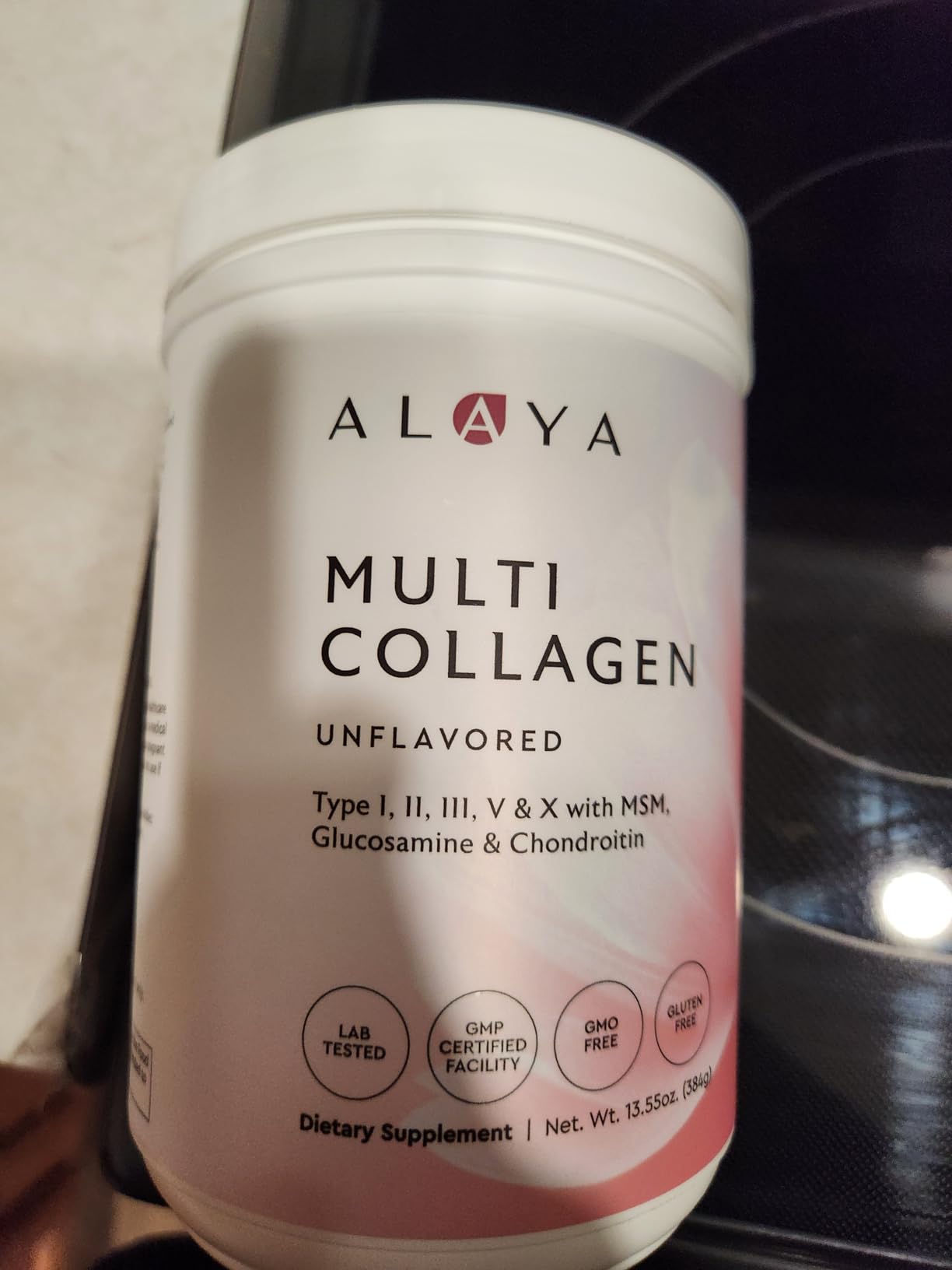 Alaya Multi Collagen Powder - Type I, II, III, V, X Hydrolyzed Collagen Peptides Protein Powder Supplement with MSM + GC (Unflavored) - NSF Certified - (40 Servings) customer photo 2