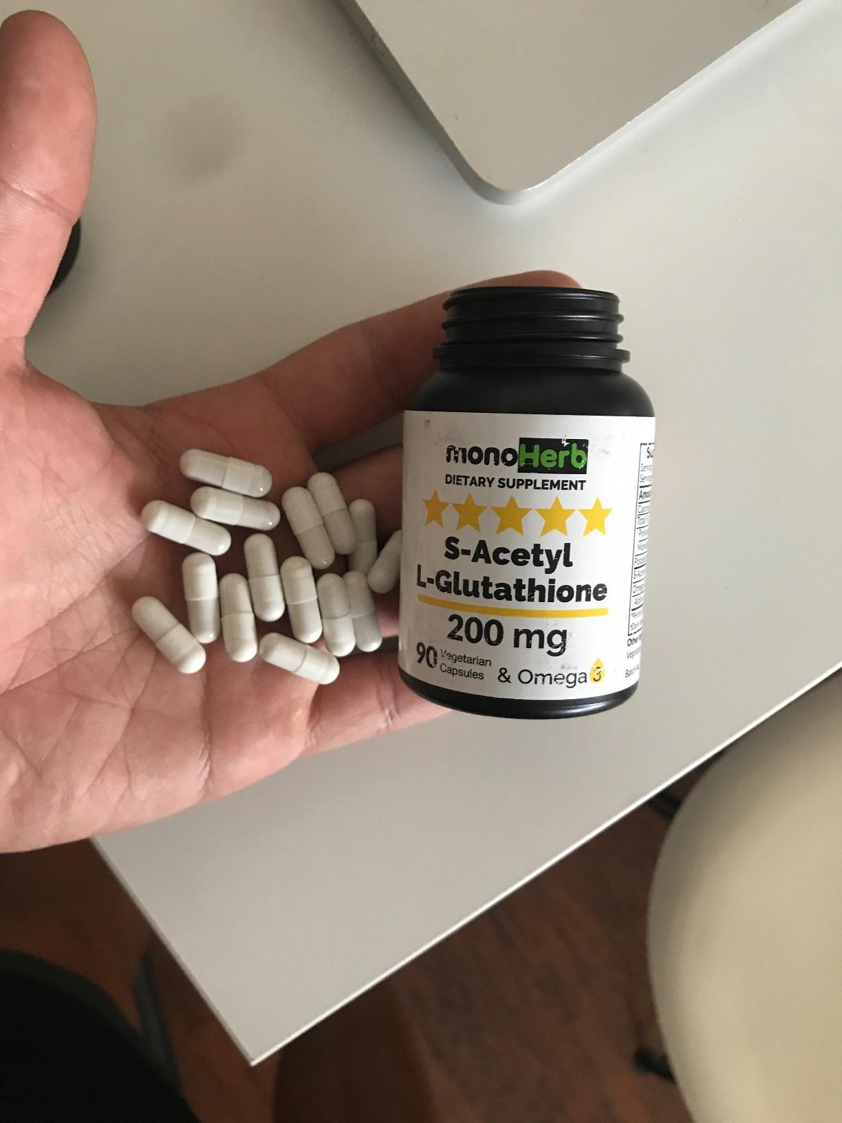 MONOHERB S-Acetyl L-glutathione 200mg - 90 Vegetarian Capsules customer photo 1