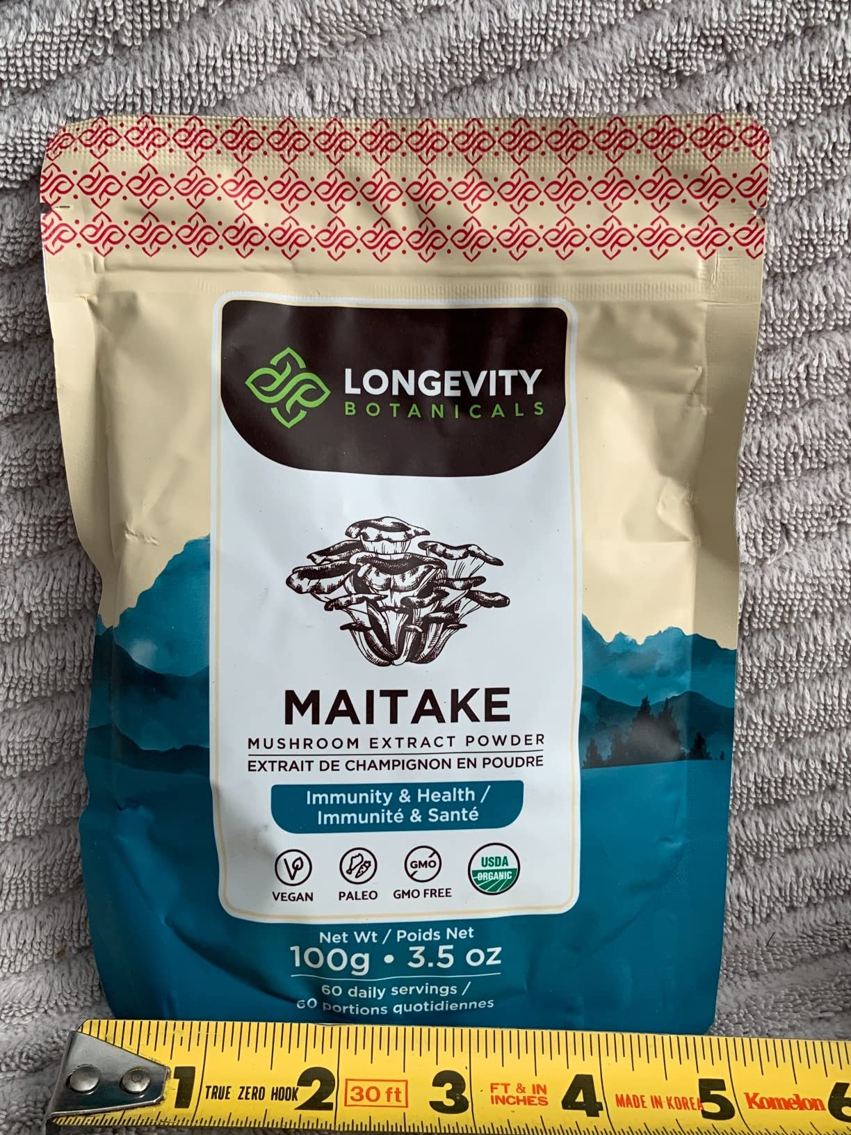 Longevity Botanicals Organic Maitake Mushroom Powder Supplement Extract 100g | Grifola Frondosa Fruiting Body | >=30% Beta-D-Glucans | 60 Servings of 1,660mg | Supports Daily Wellness customer photo 1″ class=”wp-image-customer”/></figure>
<p>What sets this product apart is the transparency around beta-glucan content. Most mushroom supplements do not disclose their actual beta-glucan percentages, and Longevity Botanicals guarantees at least 30%. That matters because beta-glucans are the primary active compounds responsible for immune activation in maitake. The hot-water extraction method used here is solvent-free, which preserves the full polysaccharide profile without chemical residues.</p>
<p>The 60-day supply makes this an easy daily habit to maintain. With 112 reviews and a 4.5-star rating, the feedback from other users is consistent with what I experienced. Most reviewers mention improved energy and a general sense of wellness after regular use.</p>
<figure class=