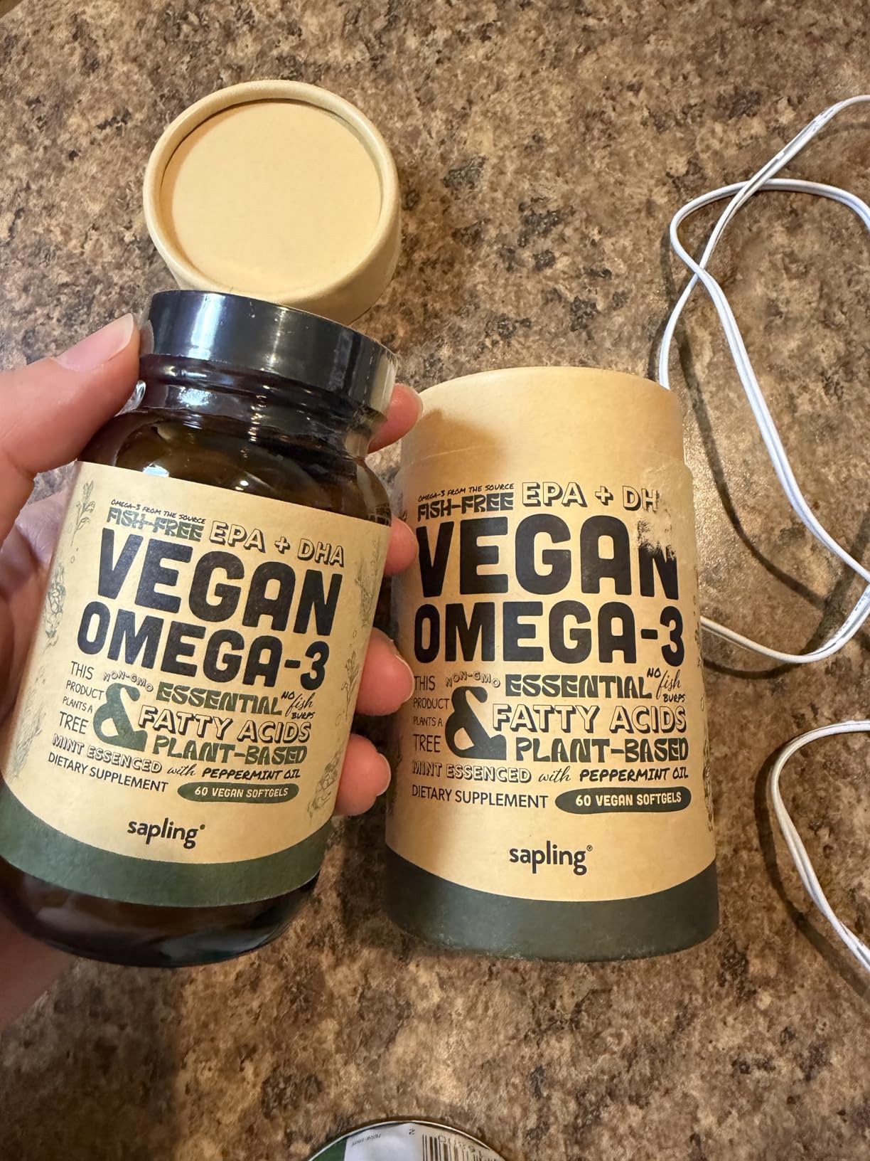 Vegan Omega 3 Supplement - Plant Based DHA & EPA Fatty Acids - Carrageenan Free, Alternative to Fish Oil, Supports Heart, Brain, Joint Health - Sustainably Sourced Algae - 60 Softgels customer photo 2