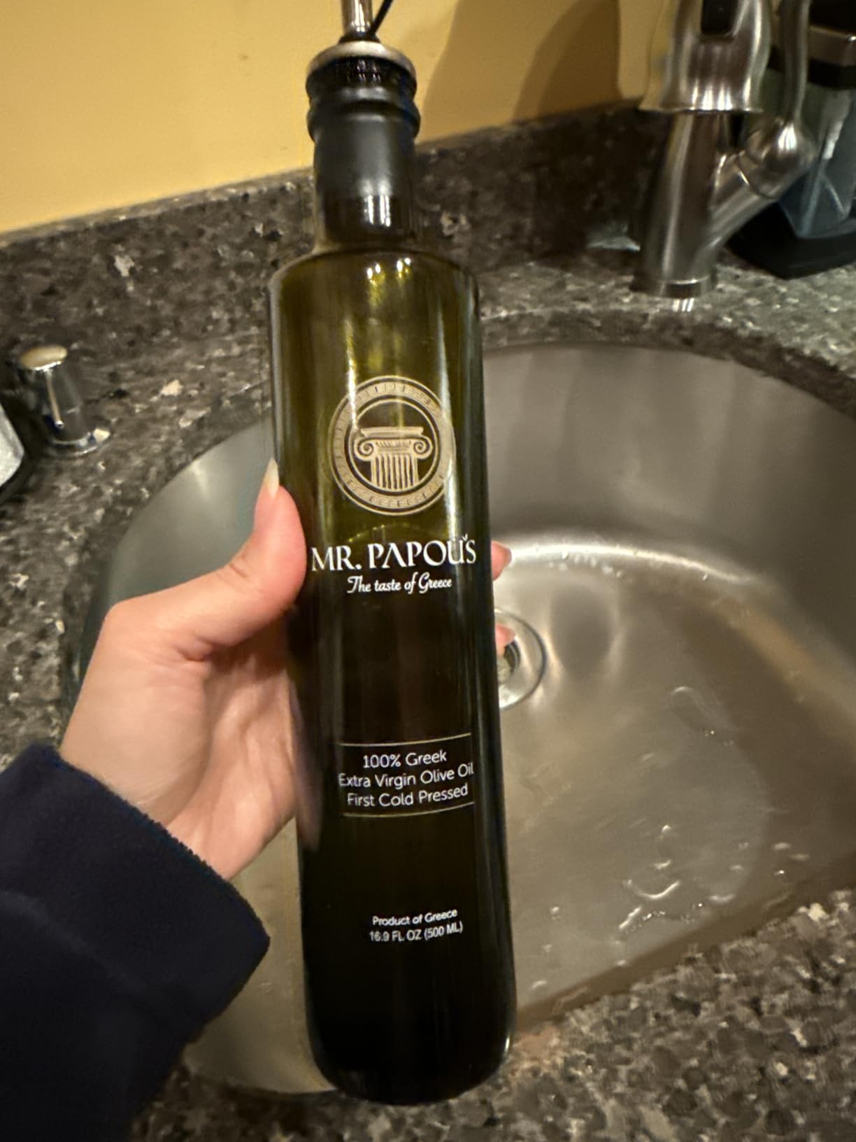 Mr. Papou's Authentic Greek Extra Virgin Olive Oil - High Polyphenols, First Cold Pressed, Family Owned, Single Origin, Harvested in Greece - 16.91 Fl Oz (Pack of 1) customer photo 1