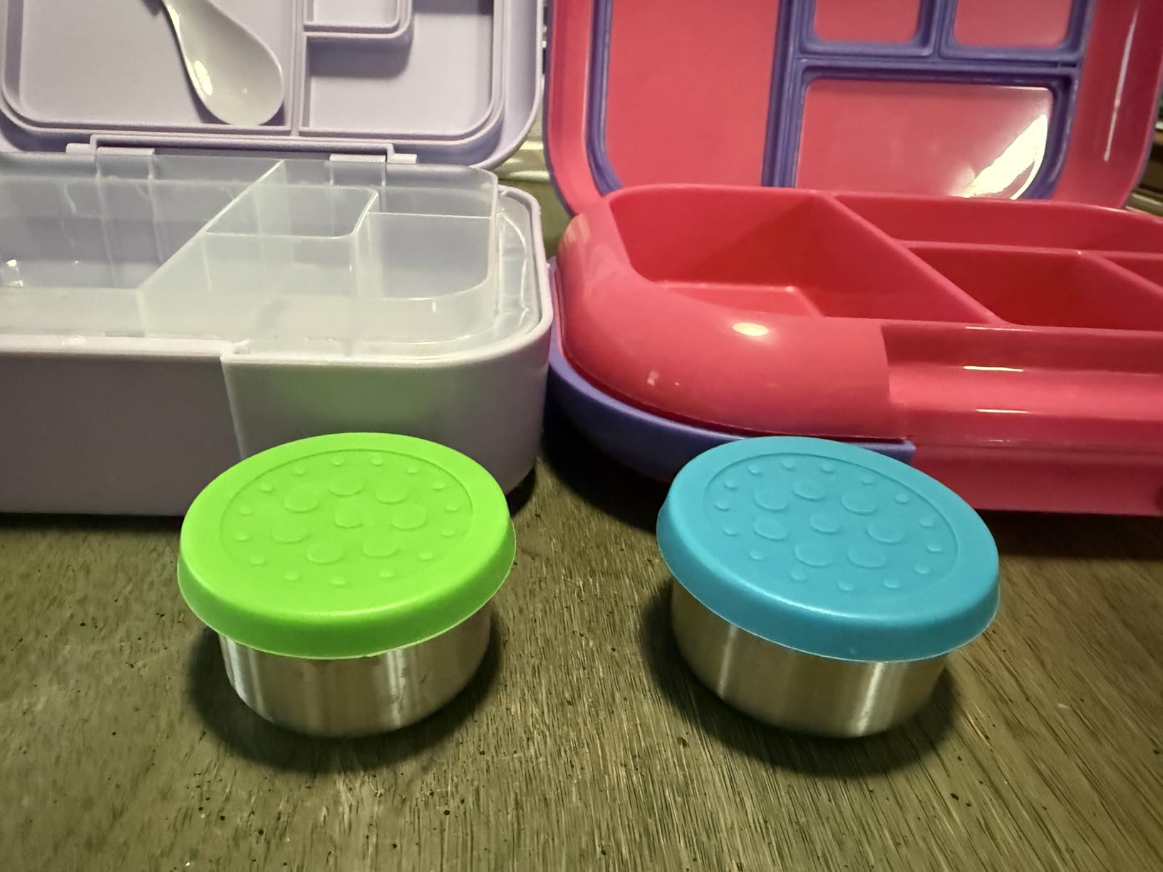 LunchBots 1.5 oz Stainless Steel Dressing Container for Condiments, Dips, Snacks, Dipping Sauce Cups with Silicone Lid, Fits in Lunch Bags and Bento Boxes - Set of 3 (Floral) customer photo 2