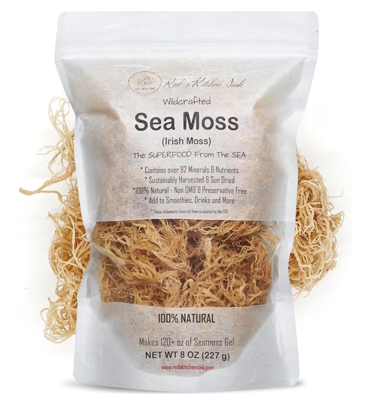 5 lb Bulk Raw Wildcrafted Sea Moss - Makes ~1100 oz Gel - Ideal for Juice Bars & Gel Makers (St. Lucia) customer photo 2
