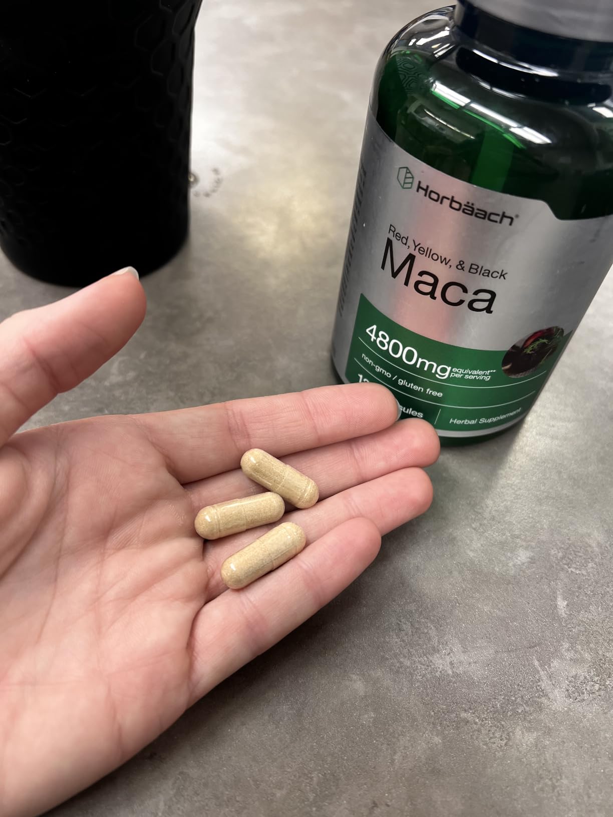 Horbäach Maca Root Capsules for Men and Women | 120 Pills | High Potency Extract | Non-GMO and Gluten Free Formula customer photo 2