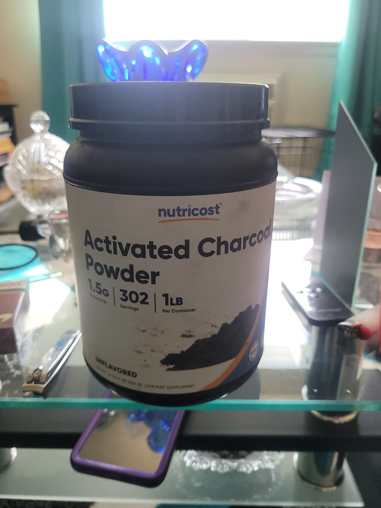 Nutricost Activated Charcoal Powder 1lb - Food Grade Powder, Toothpaste, Facemask, Odor Control, Vegetarian, Gluten Free, Non-GMO customer photo 1