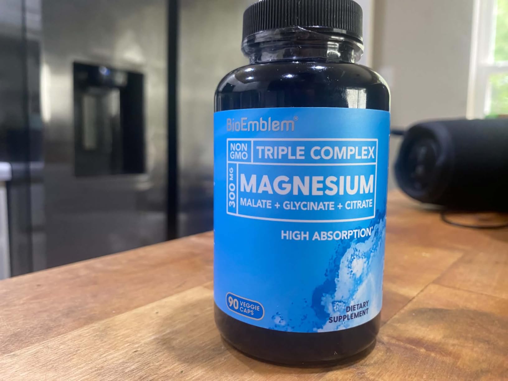 BioEmblem Triple Magnesium Complex | 300mg Magnesium Glycinate, Malate & Citrate | High Absorption Chelated Formula | Vegan, Non-GMO, Gluten-Free | 90 Capsules customer photo 1