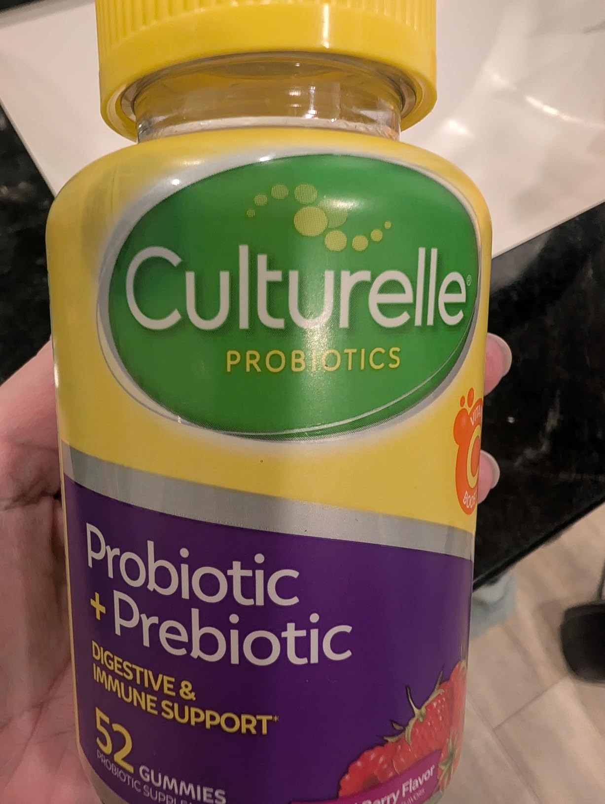 Culturelle Daily Probiotic Gummies for Women & Men, Berry Flavor, 52 Count, Naturally-Sourced Daily Probiotic + Prebiotic for Digestive Health, Non-GMO & Vegan customer photo 2